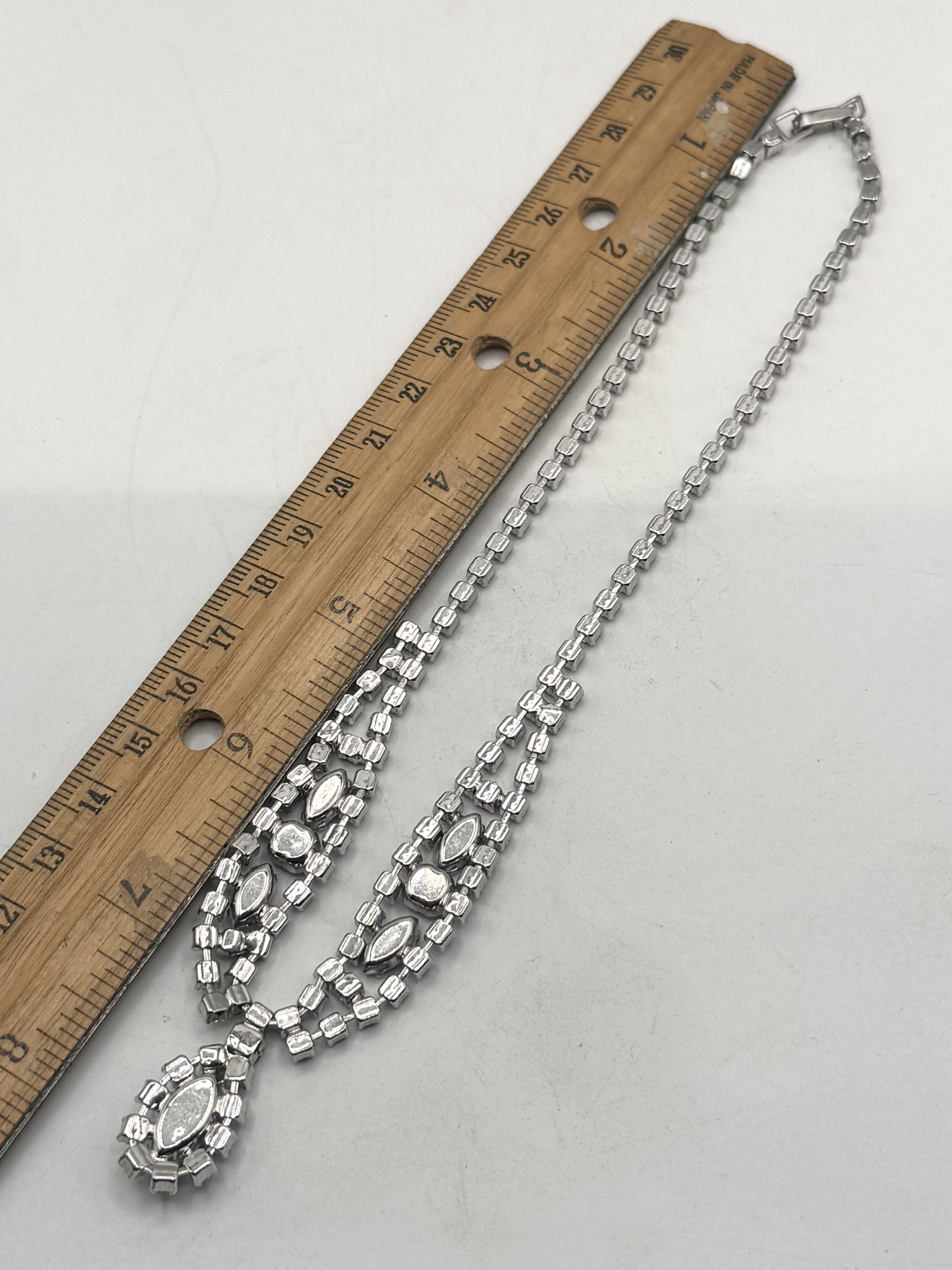 Vintage Vintage blue rhinestone collar necklace Size ONE SIZE - 2 Thumbnail