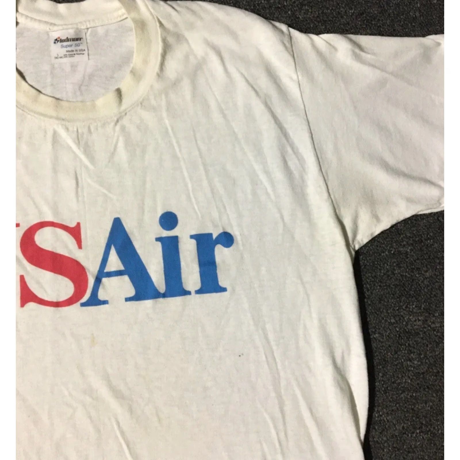 Vintage VINTAGE US Air Promo Shirt M White 80s 90s Plane Aviation USAir Grunge Single Stitch Mens T-Shirt Size US M / EU 48-50 / 2 - 5 Thumbnail