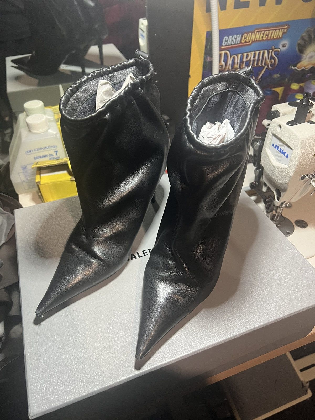 Balenciaga Scrunch Leather Heels