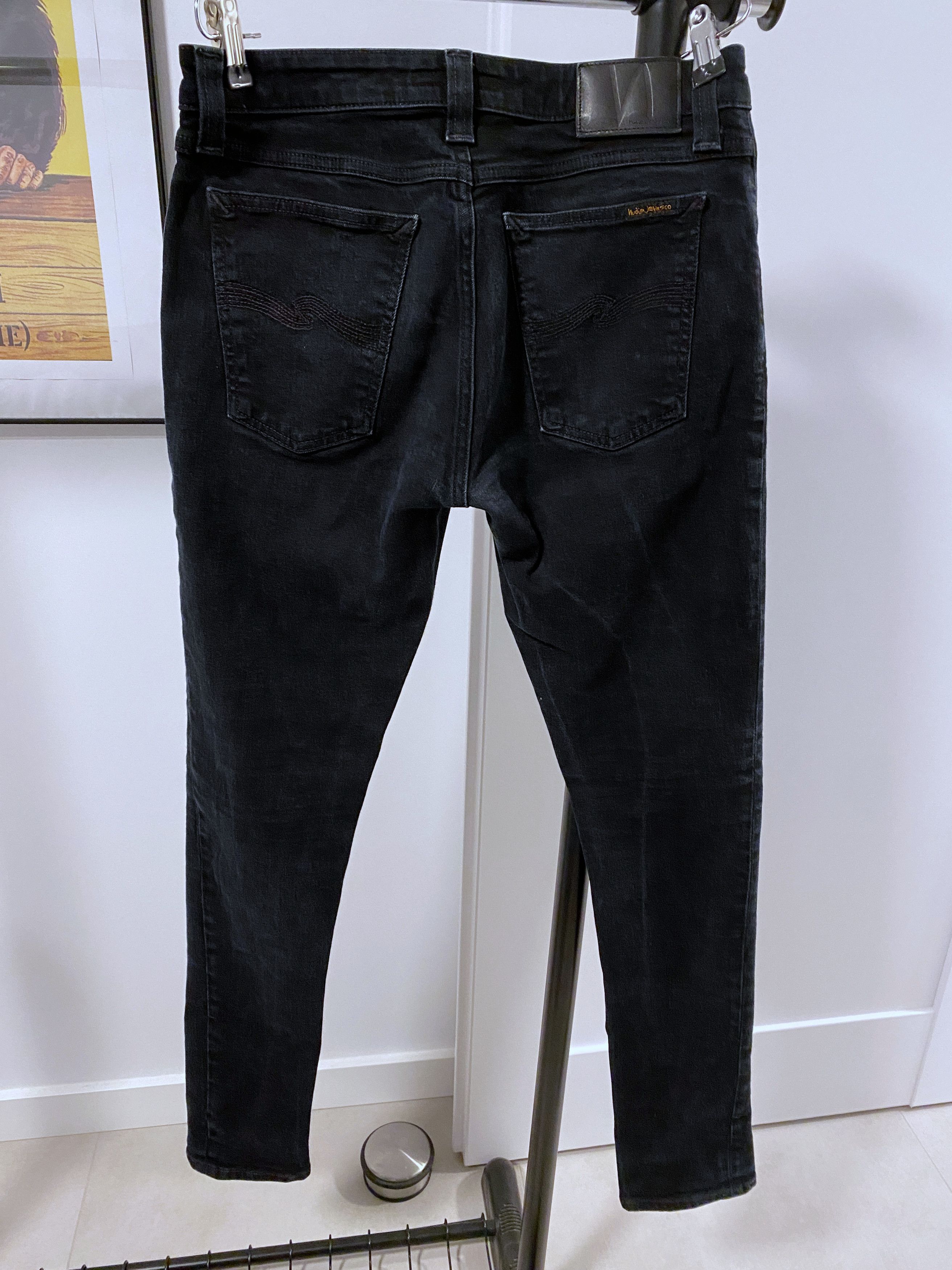 Denime × Nudie Jeans Nudie Jeans Skinny Lin Black Black jeans size 