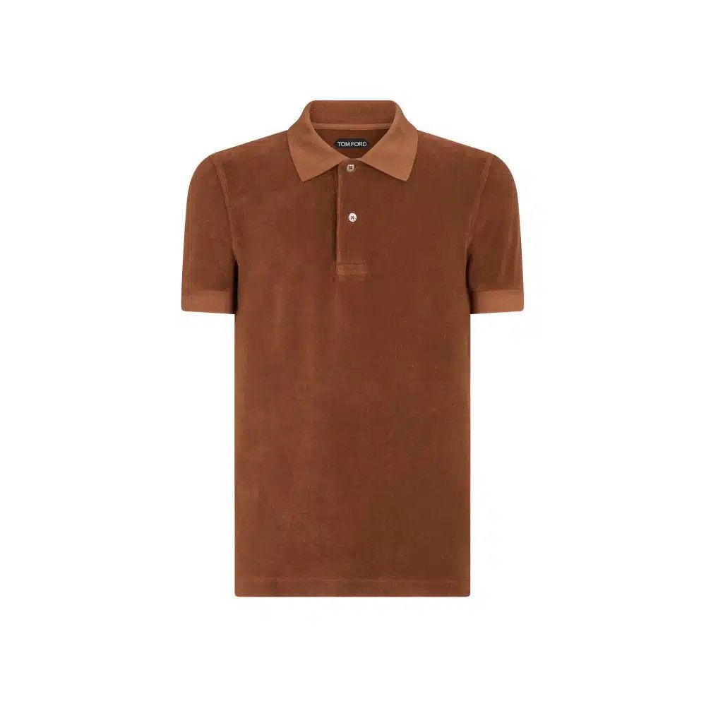 Tom Ford o1loc1c0526 JPS003 Polo Shirt in Brown Size US M / EU 48-50 / 2 - 1 Thumbnail