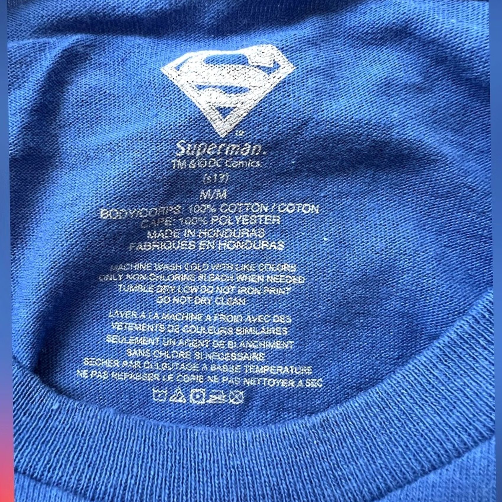 DC Comics DC Comics Superman Graphic T-Shirt Detachable Cape Size Medium Halloween Costume Men Blue Shirt Size US M / EU 48-50 / 2 - 3 Thumbnail