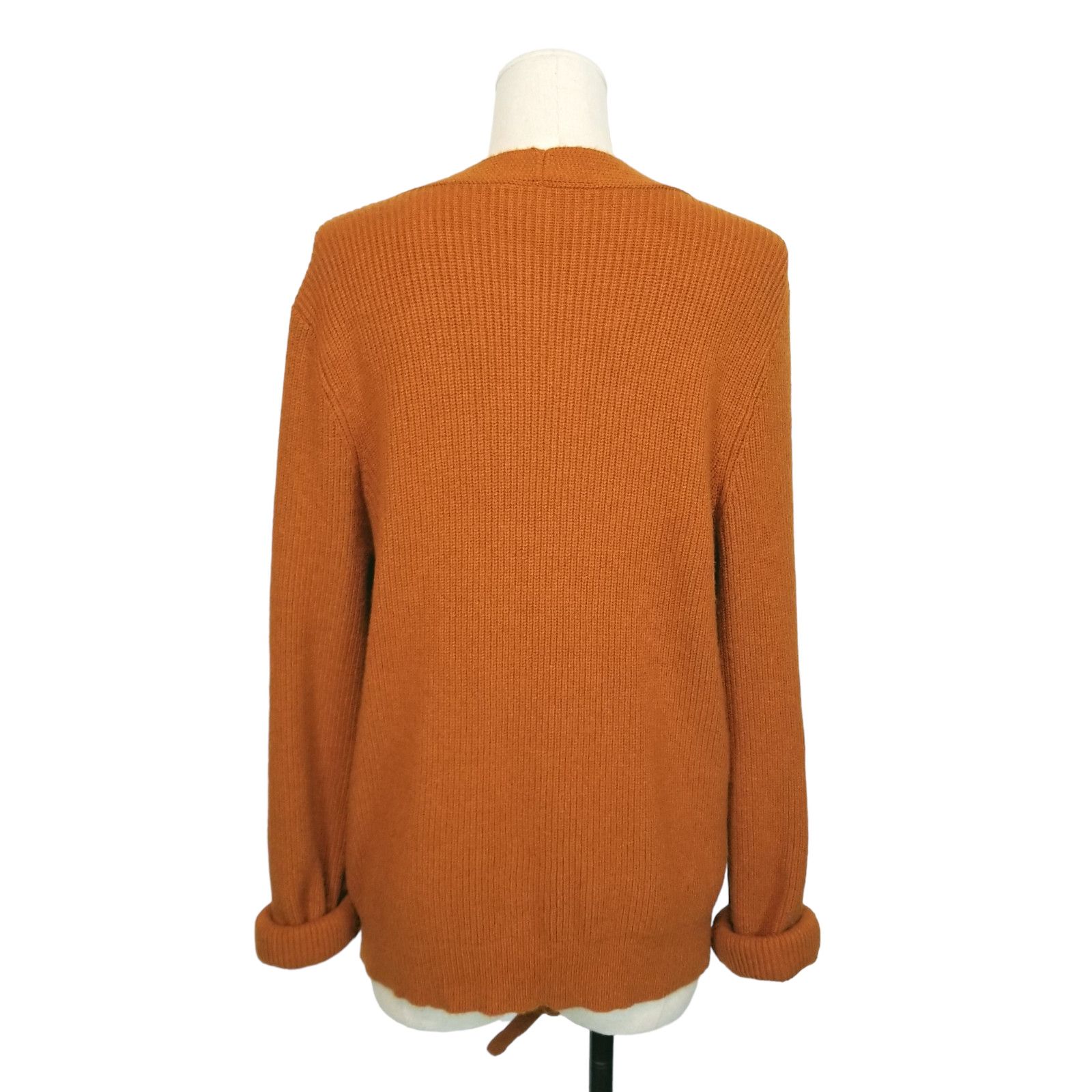 Anthropologie Moth by Anthropologie Tie Front Sweater Orange Terracotta L Size L / US 10 / IT 46 - 3 Thumbnail