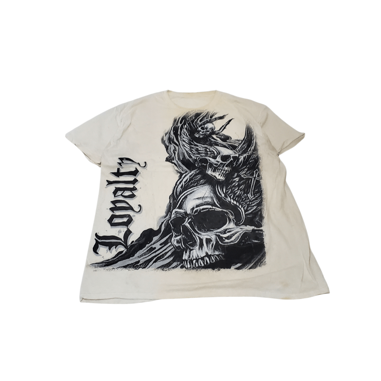 Vintage Y2K Loyalty Skull & Wings Collage T-Shirt Size US L / EU 52-54 / 3 - 1 Thumbnail