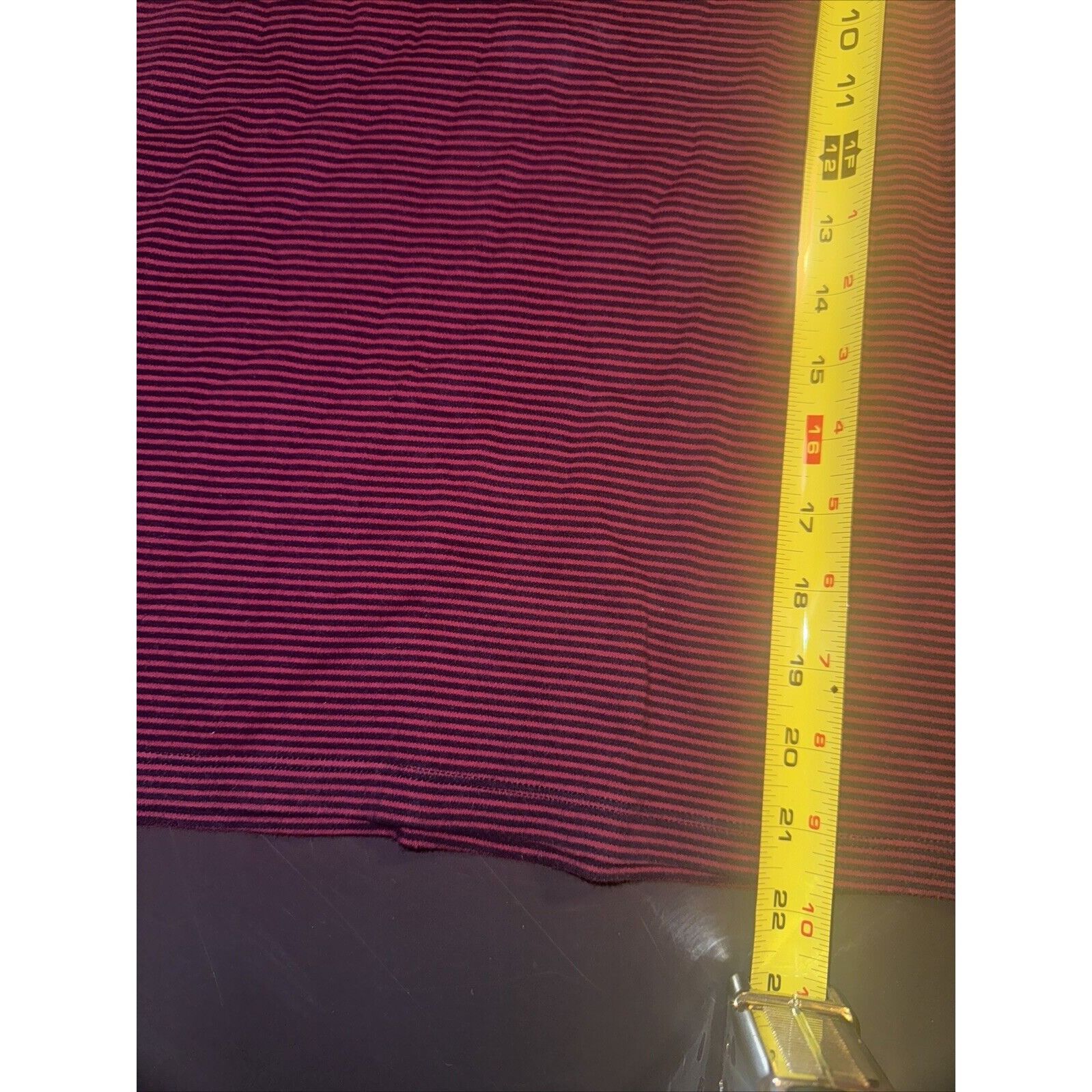 L.L. Bean LL Bean Top Womens Medium Red Gray Stripe Turtleneck Stretch Size XS / US 0-2 / IT 36-38 - 7 Thumbnail
