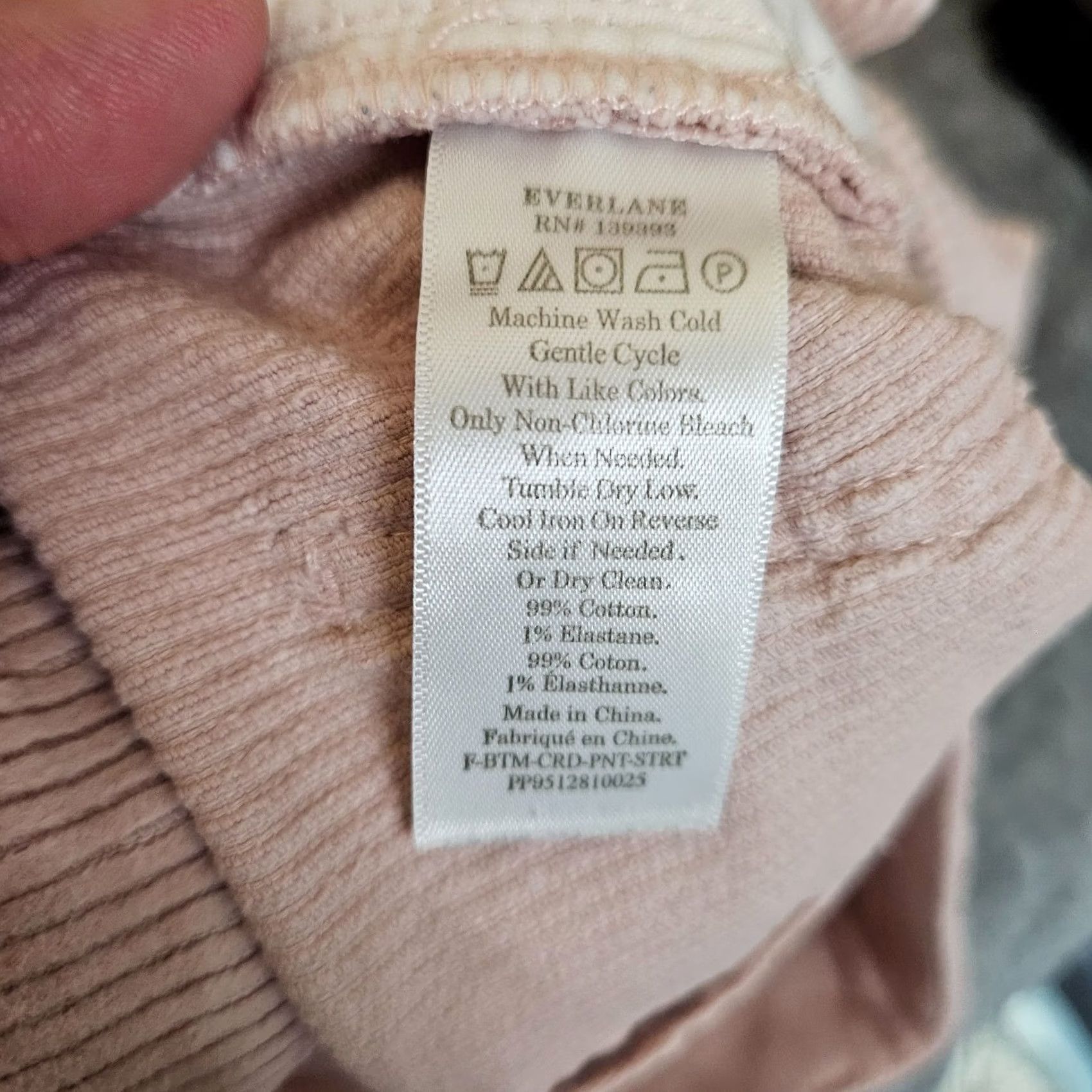 Everlane Everlane Pink Corduroy Pants Women Regular Size 0 Casual Straight Leg Cotton Elastane Button Closure Size 25" / US 0 / IT 36 - 6 Thumbnail