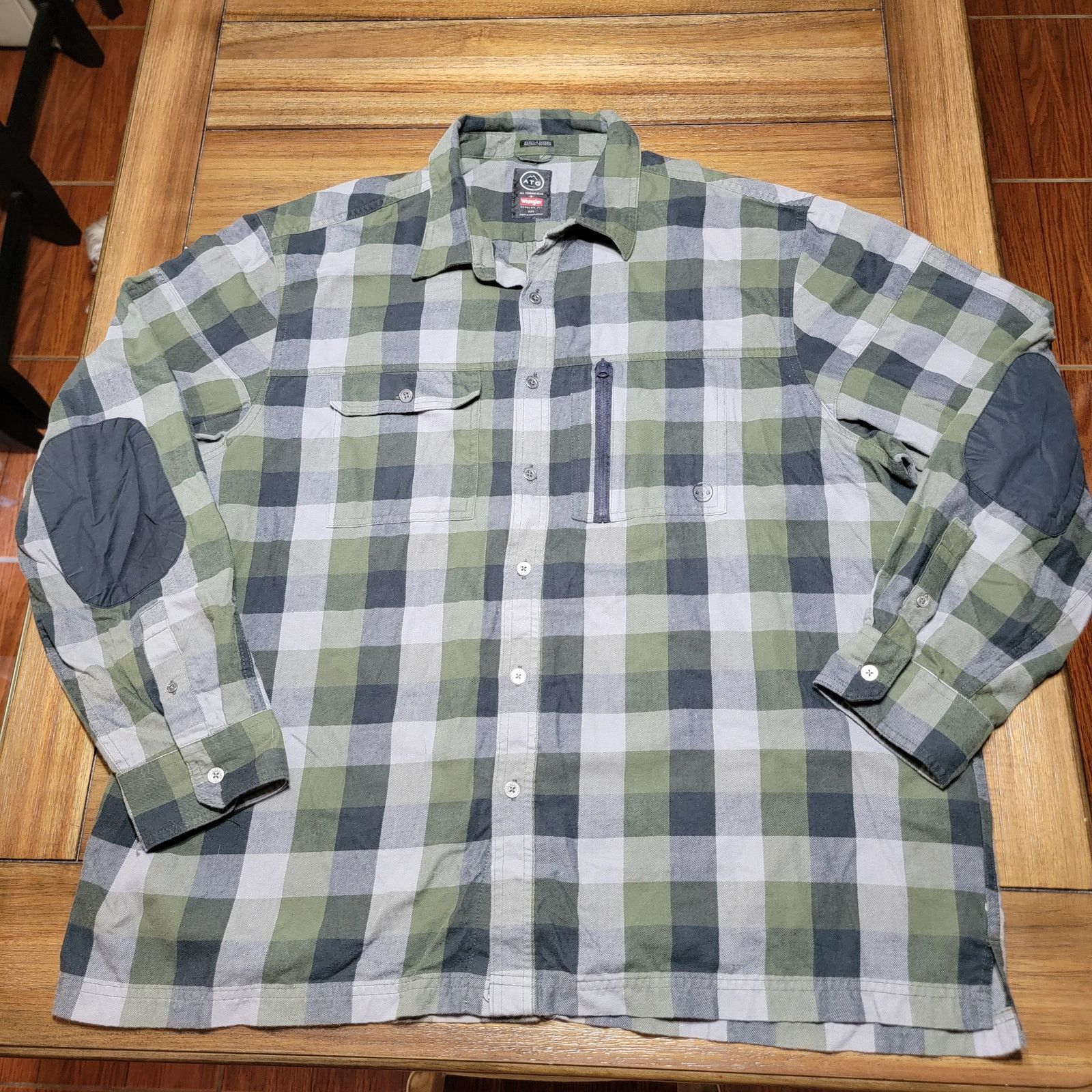 Wrangler ATG X Wrangler LS Plaid Shirt w/ Chest Pocket - Size XXL Size US XXL / EU 58 / 5 - 1 Thumbnail