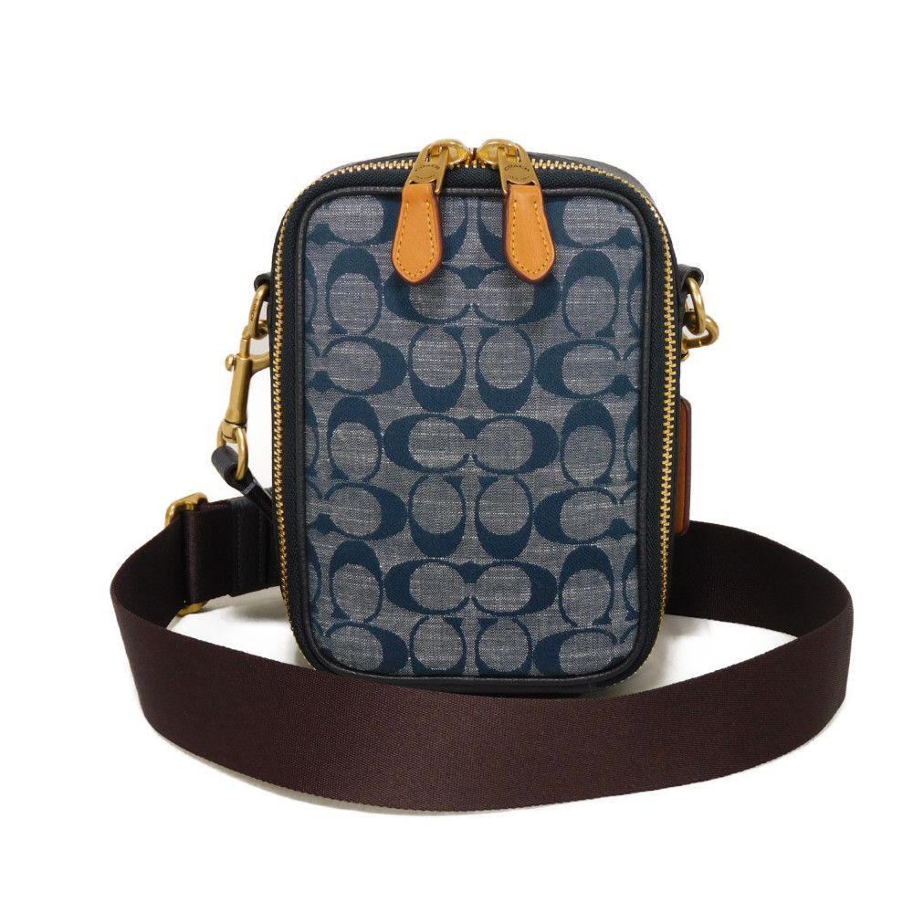 Coach Coach Stanton Signature Chambray Shoulder Bag Leather Crossbody Bag C8235 DUTY FREE for USA