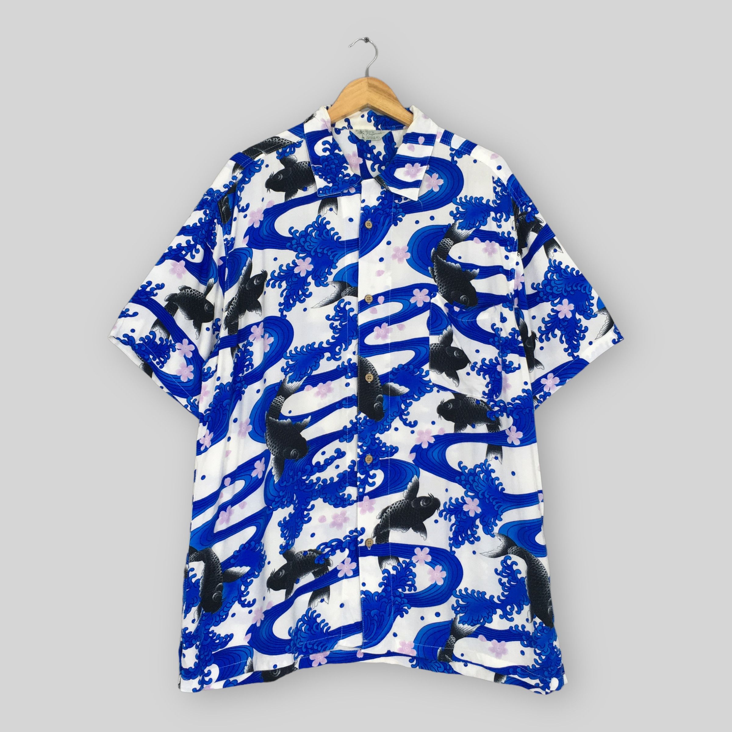 Sun Surf Vintage Hawaiian Japanese Gold Fish Rayon Shirt XXLarge Size US XXL / EU 58 / 5 - 1 Thumbnail