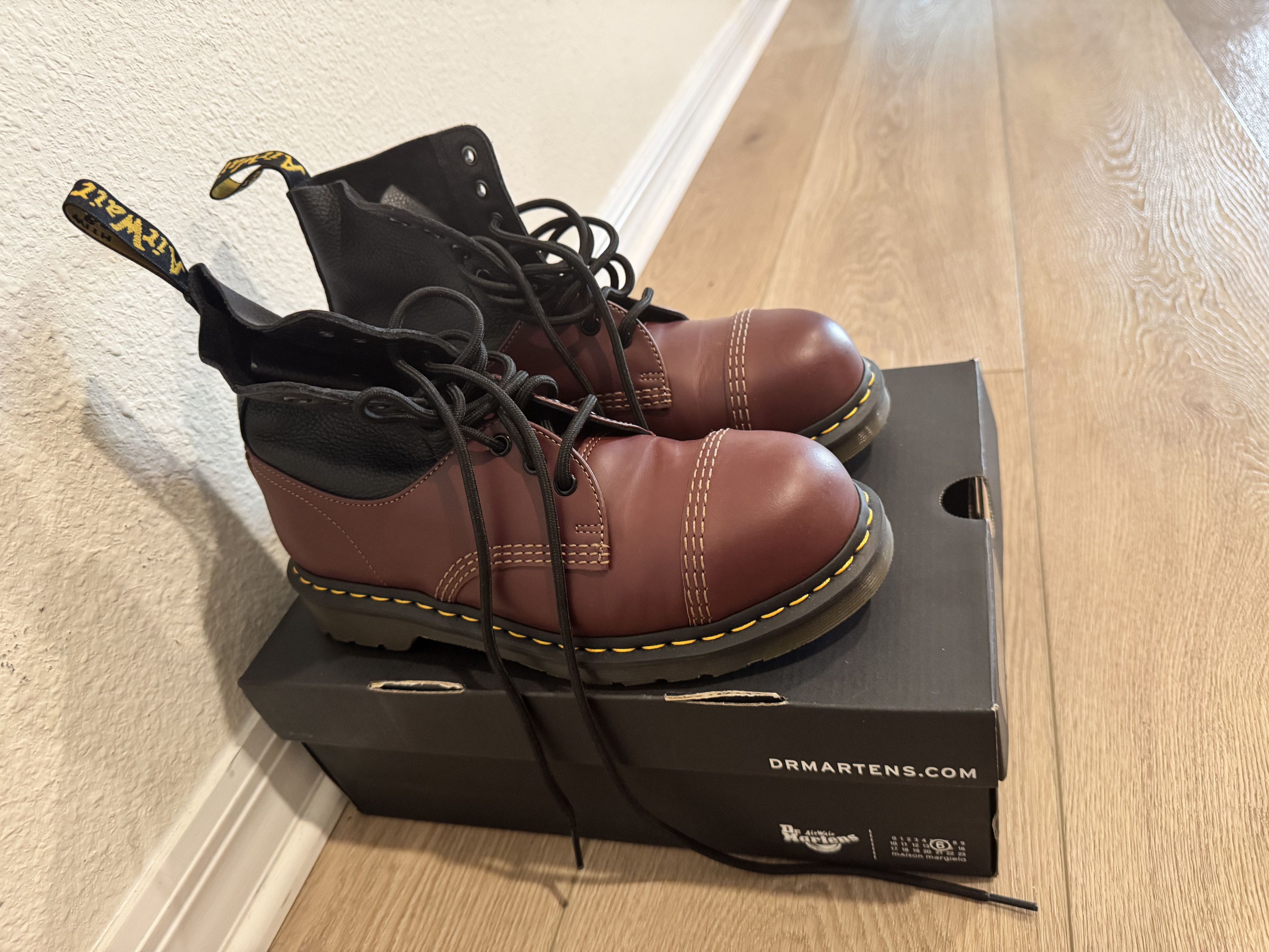 Dr. Martens × MM6 MM6 MARGIELA / DOC MARTINS STEEL TOE BOOT Size US 8 / EU 41 - 5 Thumbnail
