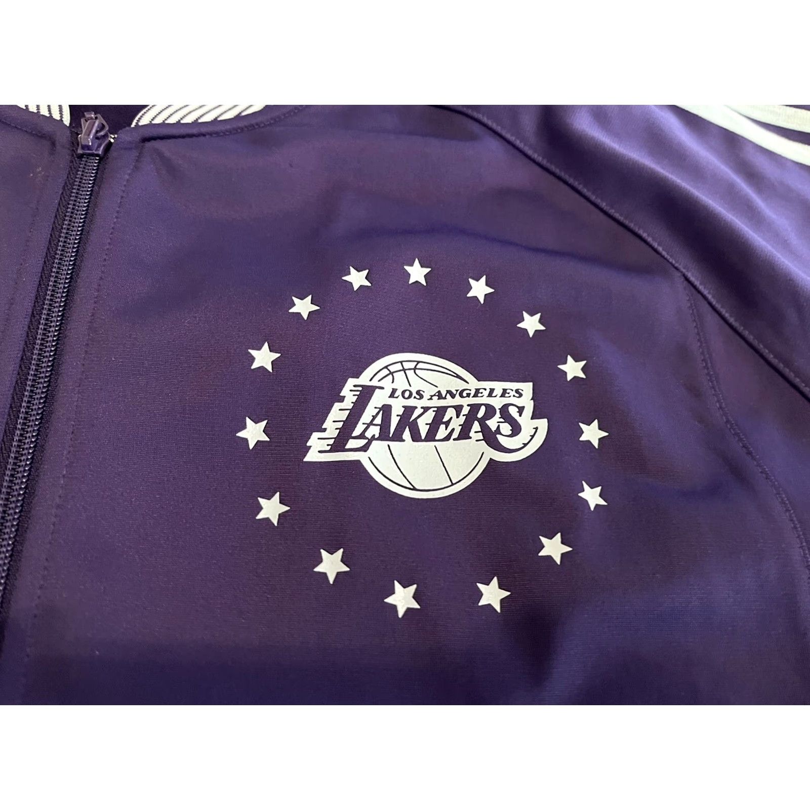 Adidas Adidas Los Angeles Lakers Rare 15 Time Champions Jacket Full Zip XL Track Jacket Mens Purple Size US XL / EU 56 / 4 - 2 Thumbnail