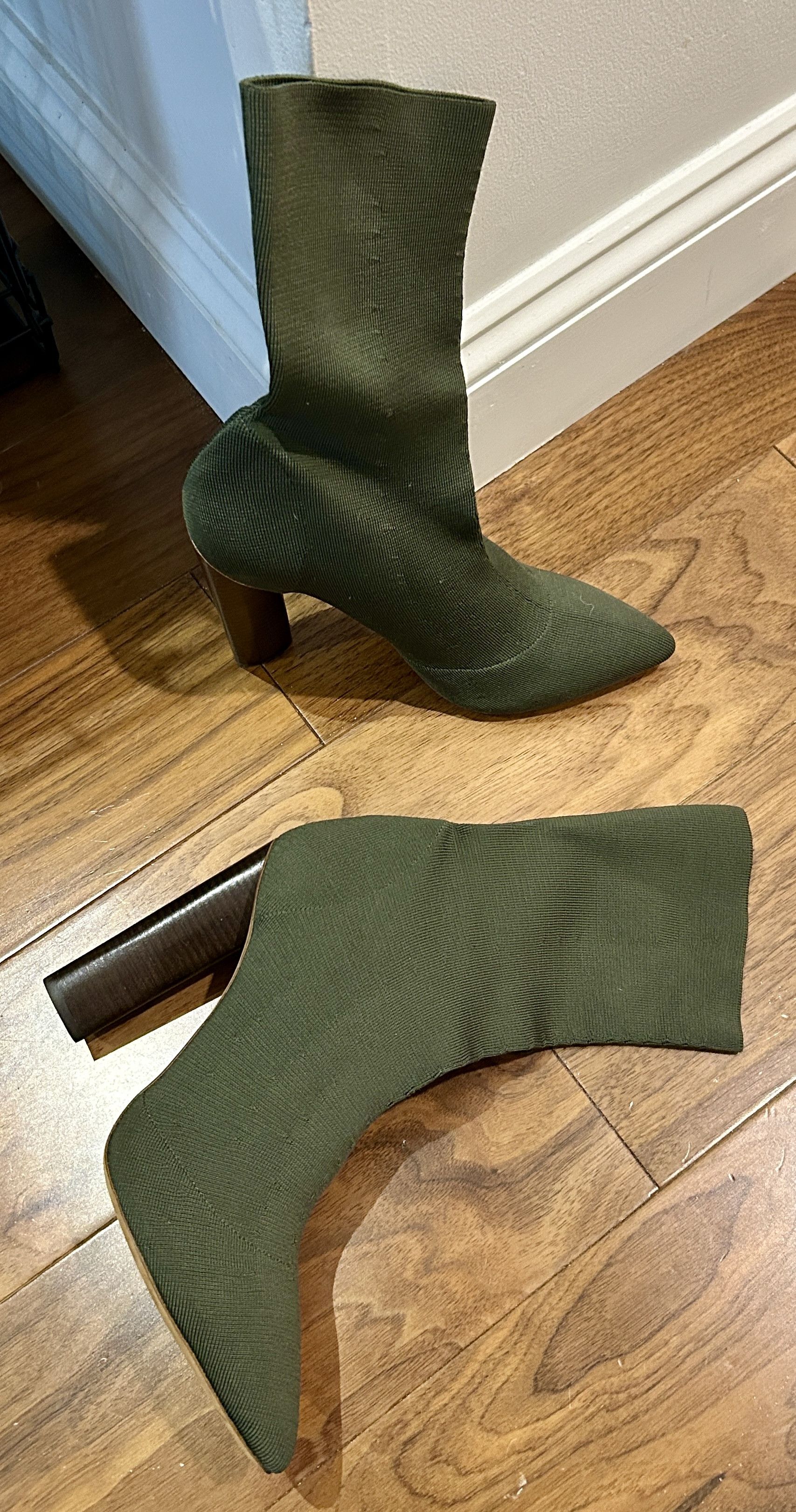 Olive green yeezy boots hotsell