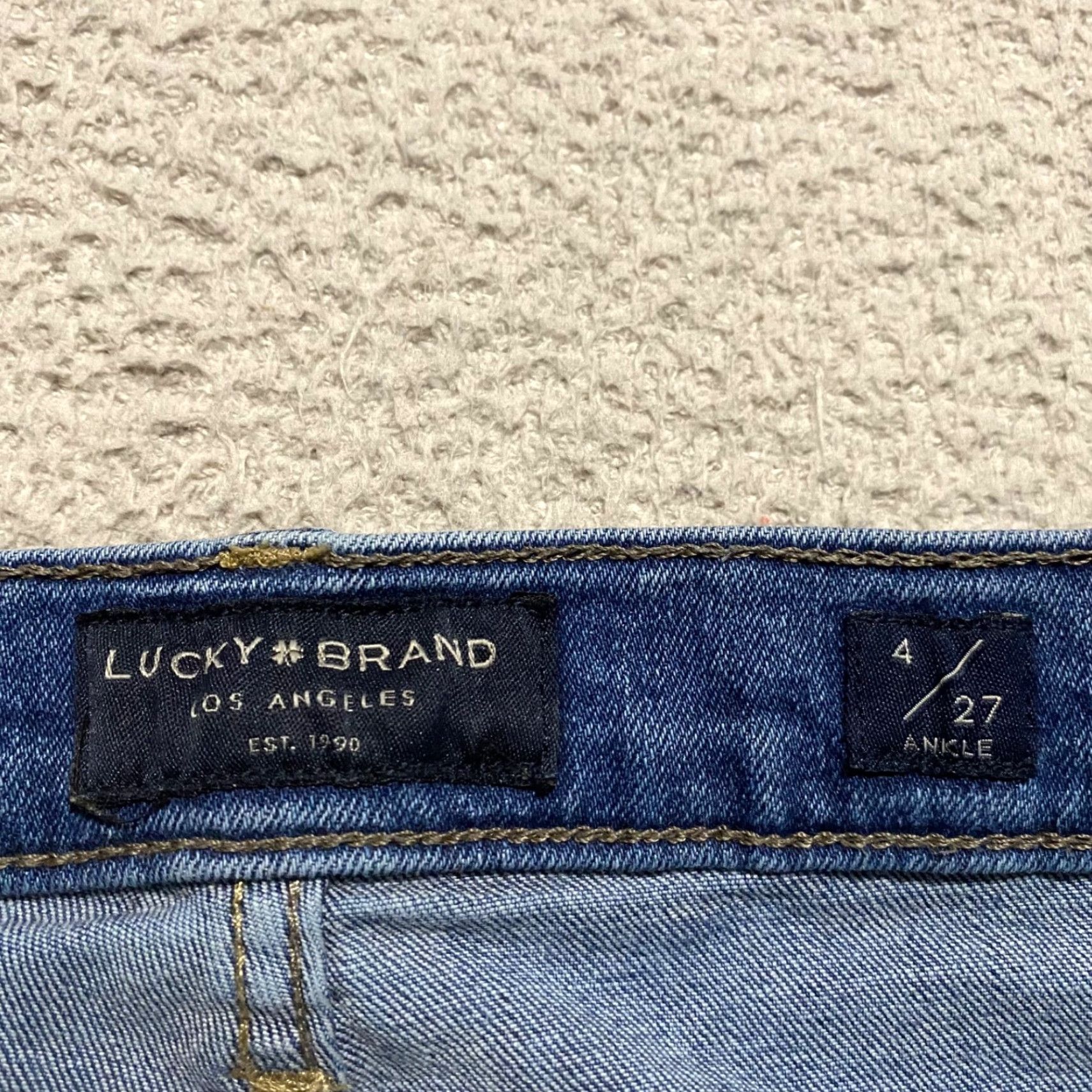 Lucky Brand Lucky Brand Bridgette Skinny Jeans 27 in Blue Denim Medium Wash High Rise Women's 4 Jeans Size 27" / US 4 / IT 40 - 3 Thumbnail