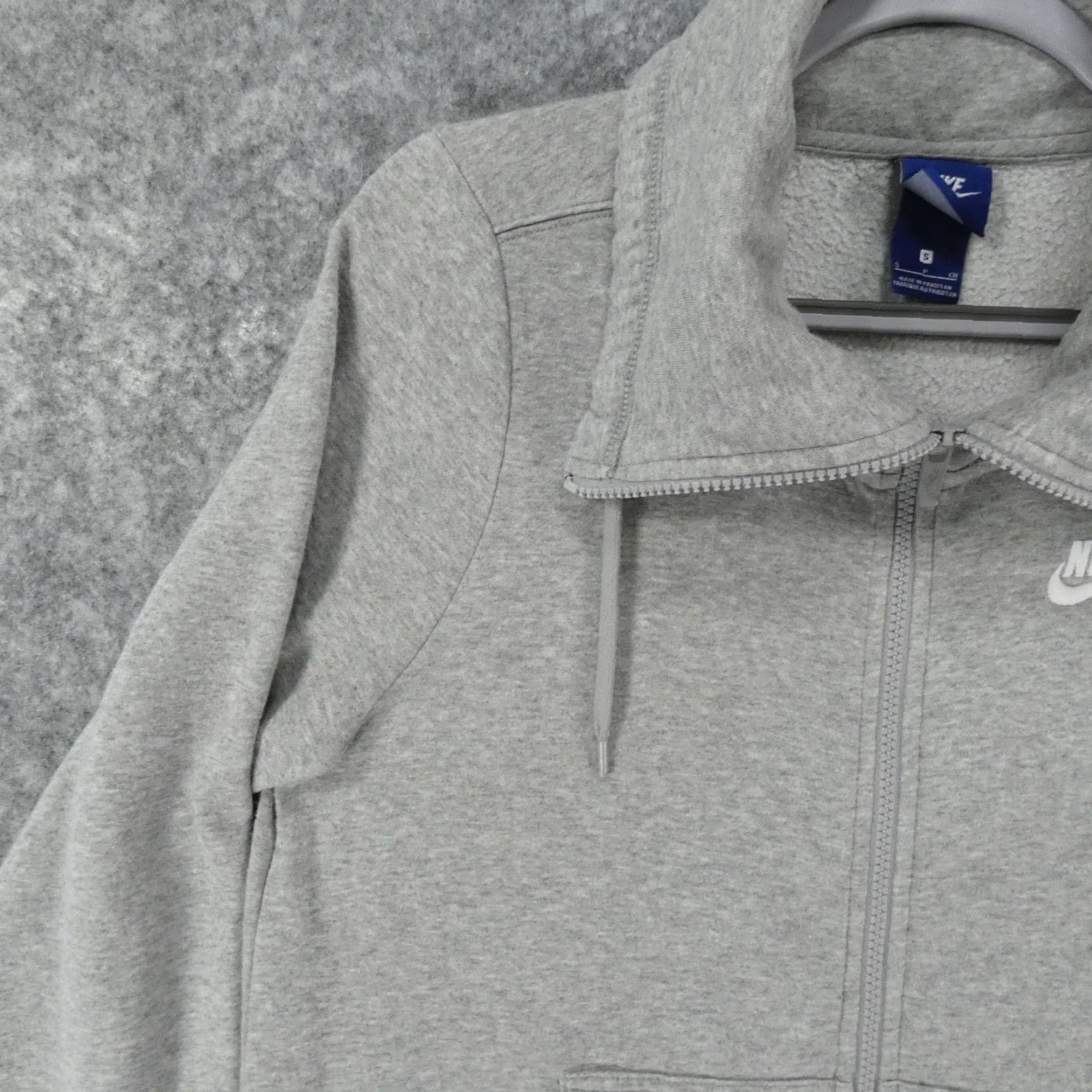Nike Nike Jacket Womens Small Fleece Gray Full Zip w Pockets Logo Size S / US 4 / IT 40 - 3 Thumbnail
