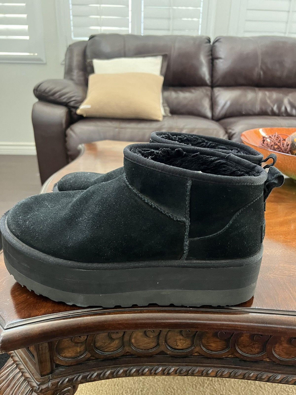 Ugg BLACK PLATFORM UGG BOOTS (SZ 12 WOMEN, SZ 10 MEN) Size US 10 / EU 43 - 1 Thumbnail
