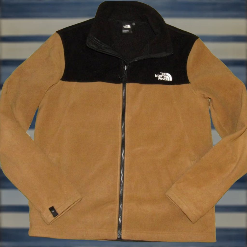 The North Face NORTH FACE Brown Black Full Zip Fleece Jacket Large Mens Size US L / EU 52-54 / 3 - 1 Thumbnail