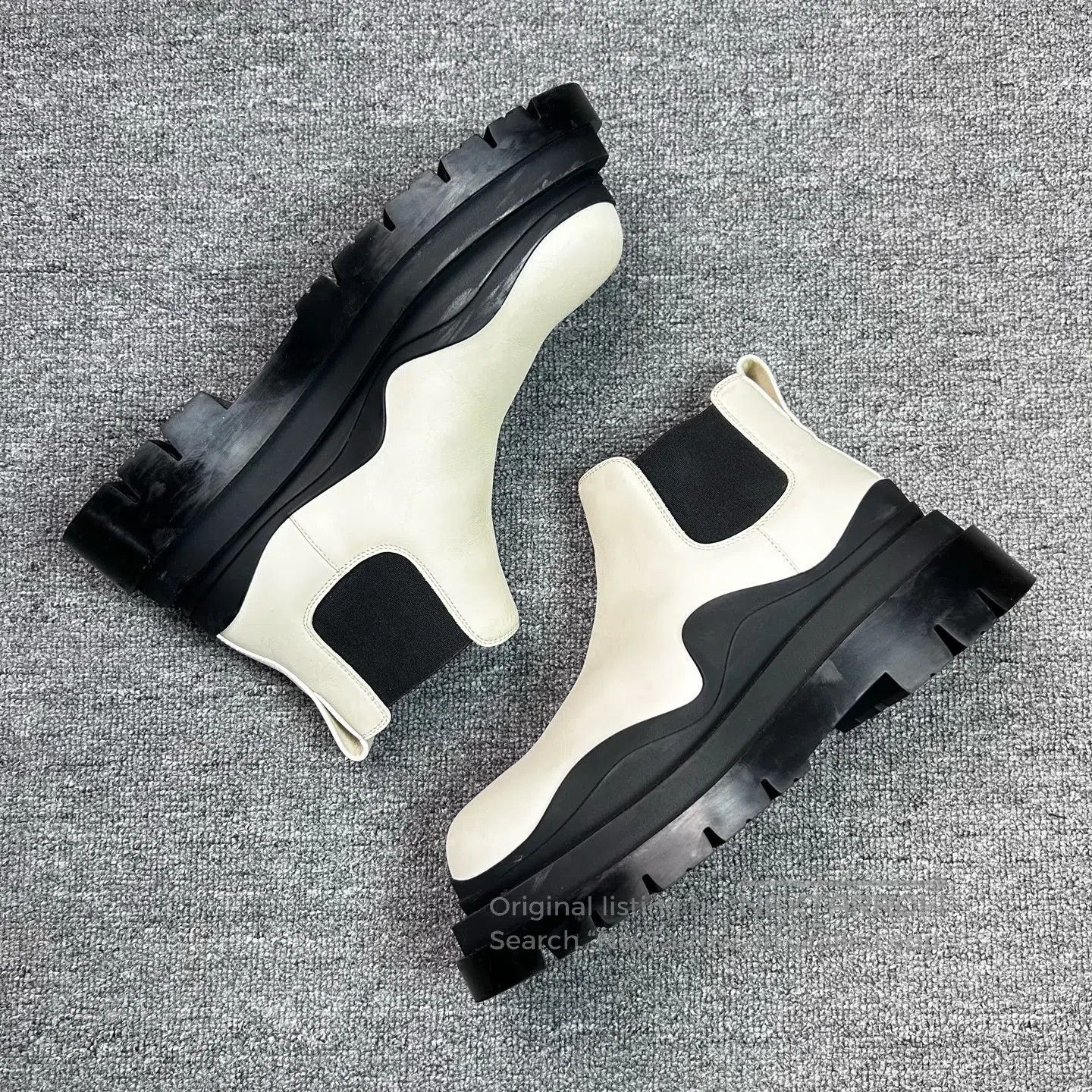 Bottega Veneta Bottega Veneta Thick Sole Chelsea Boots in Black and White Size US 6 / EU 39 - 2 Thumbnail