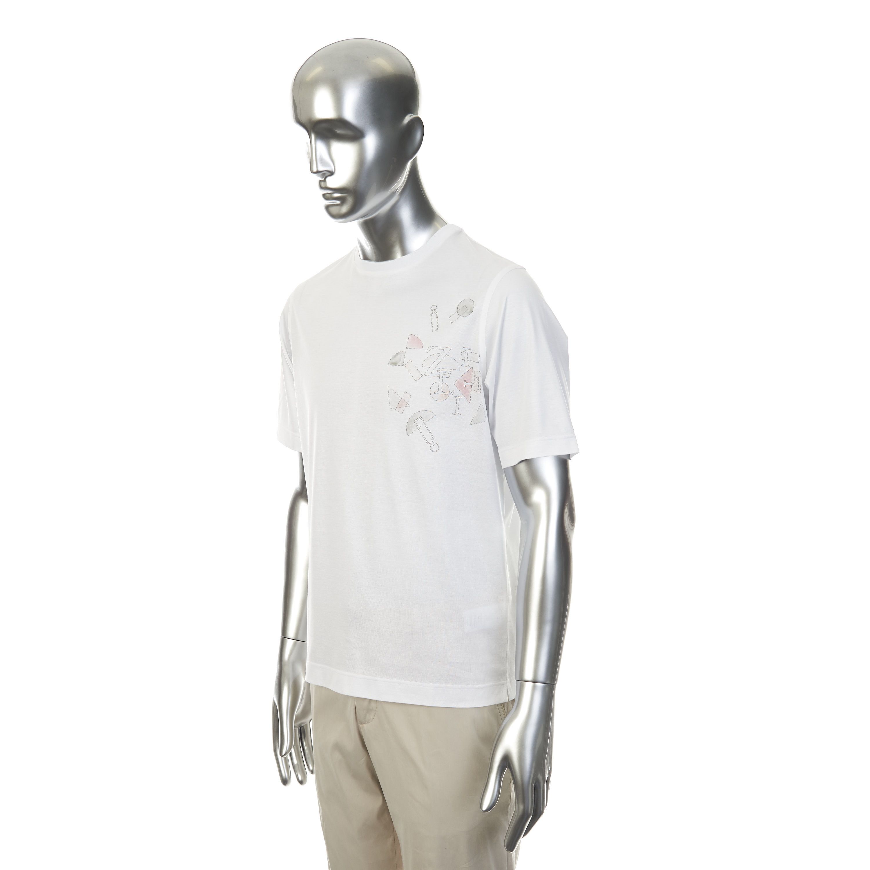 Zilli White T-Shirt, Round Neck, Printed Pattern Size US M / EU 48-50 / 2 - 2 Thumbnail