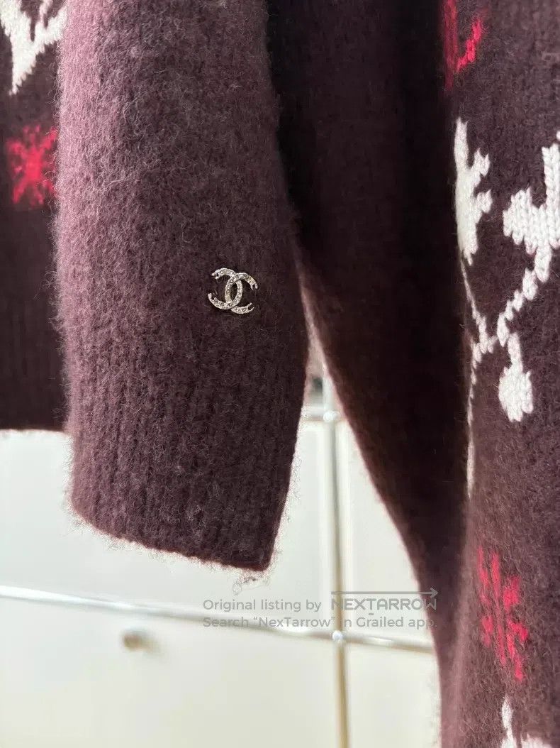 Chanel Chanel 24N Ski Series Sauce Purple Flower Cashmere Mulberr Size S / US 4 / IT 40 - 3 Thumbnail