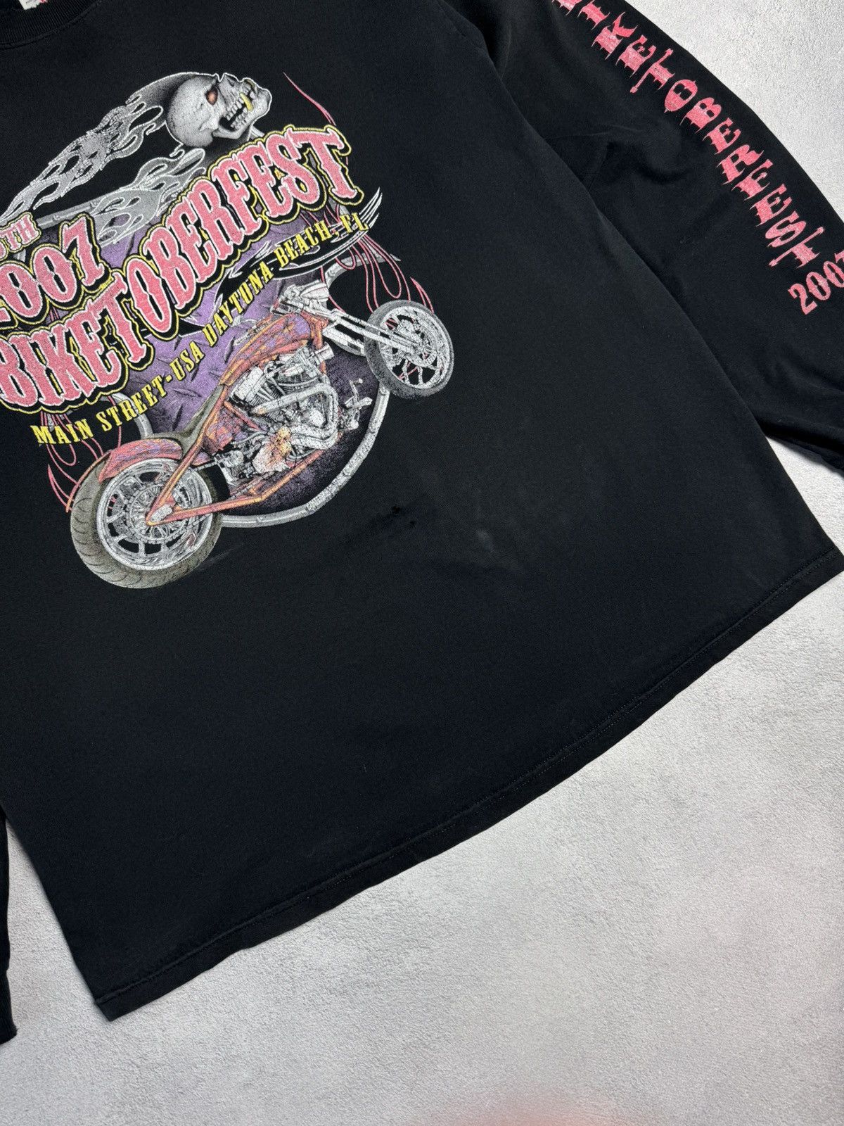 Anvil Biketoberfast 2007 Double Sided Print Motorcycle Shirt Anvil Size US XL / EU 56 / 4 - 4 Thumbnail