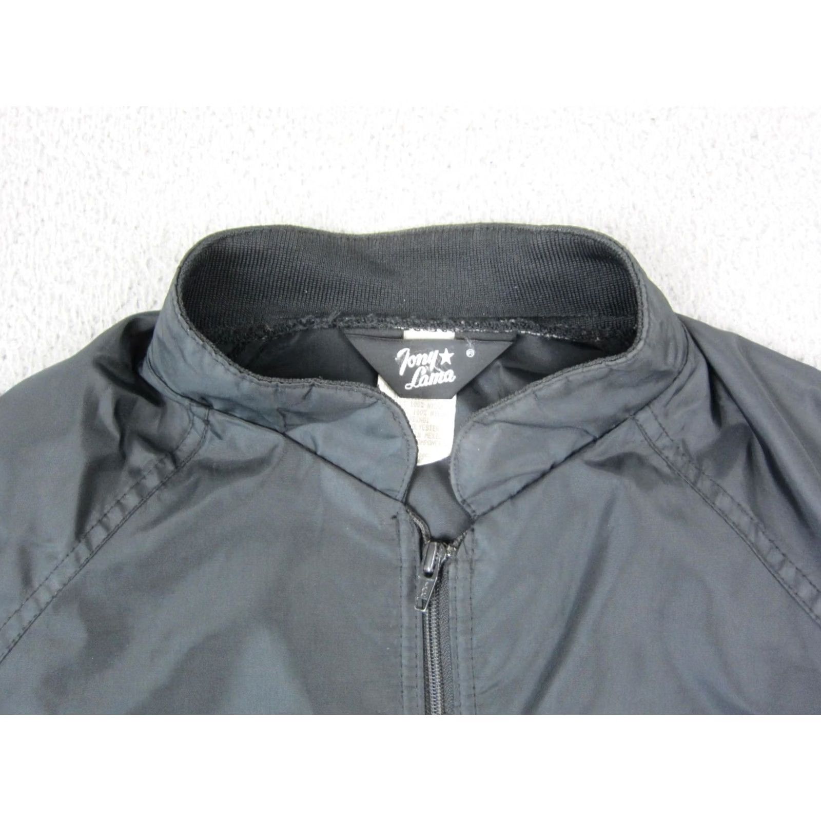 Tony Lama VINTAGE Tony Lama Jacket Mens Large L Black Bomber Windbreaker Full Zip 70s 80s USA Size US L / EU 52-54 / 3 - 4 Thumbnail