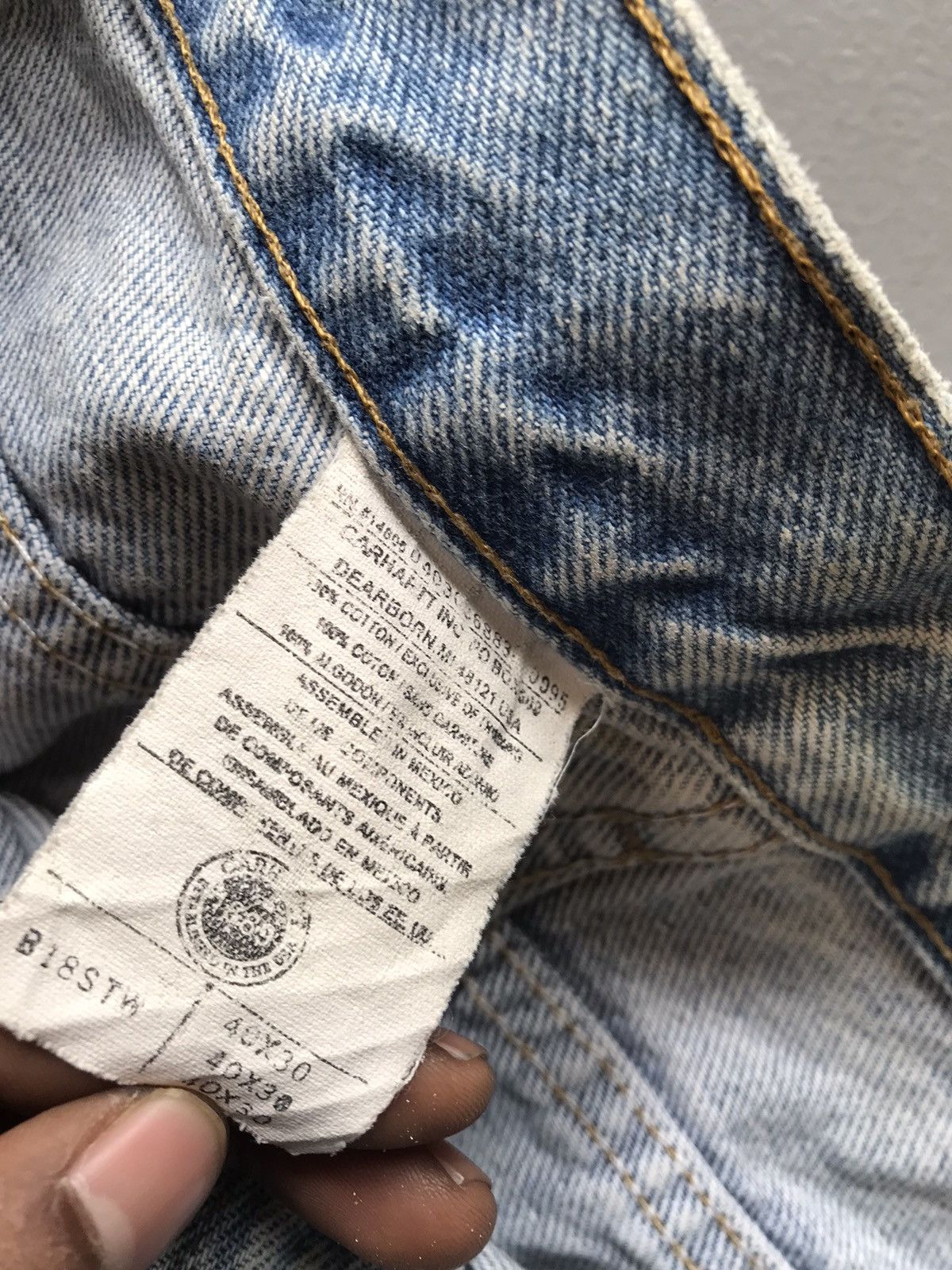 Carhartt × Vintage Vintage Carhartt b18 STW straight fit denim Size US 40 / EU 56 - 4 Thumbnail