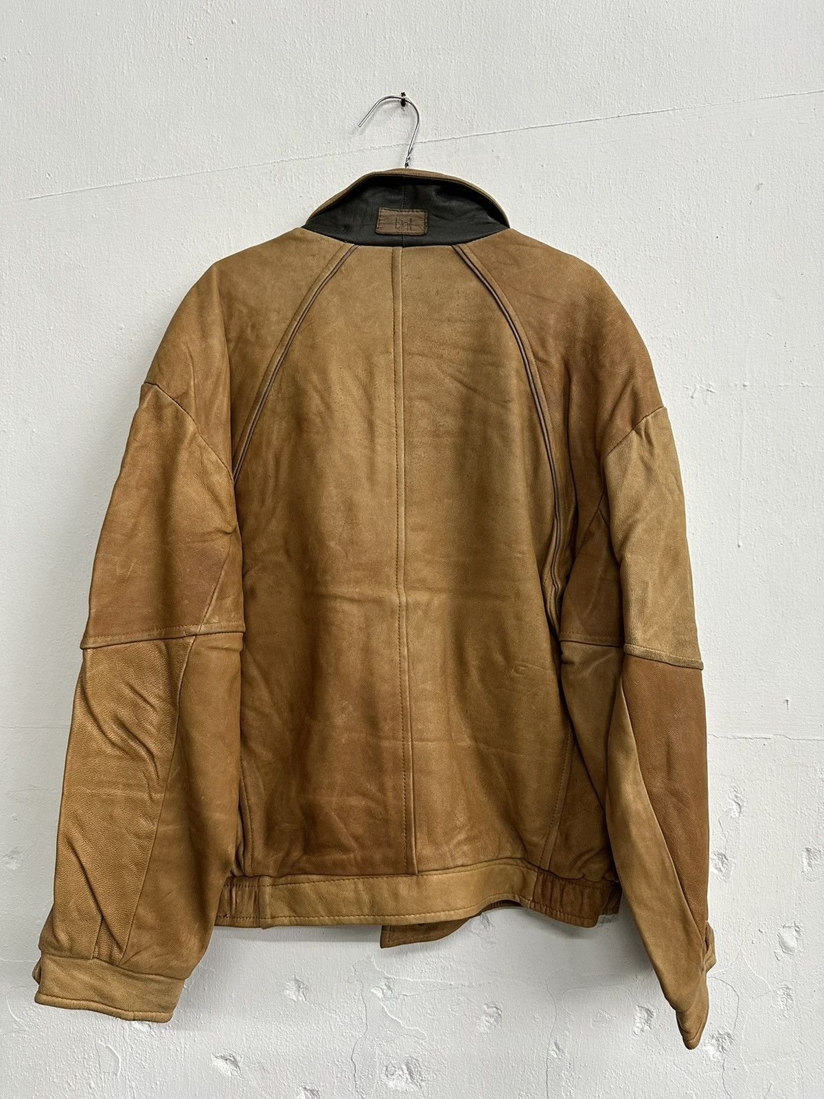Vintage VTG BIG L Elk Skin Leather Jacket Size US L / EU 52-54 / 3 - 10 Thumbnail