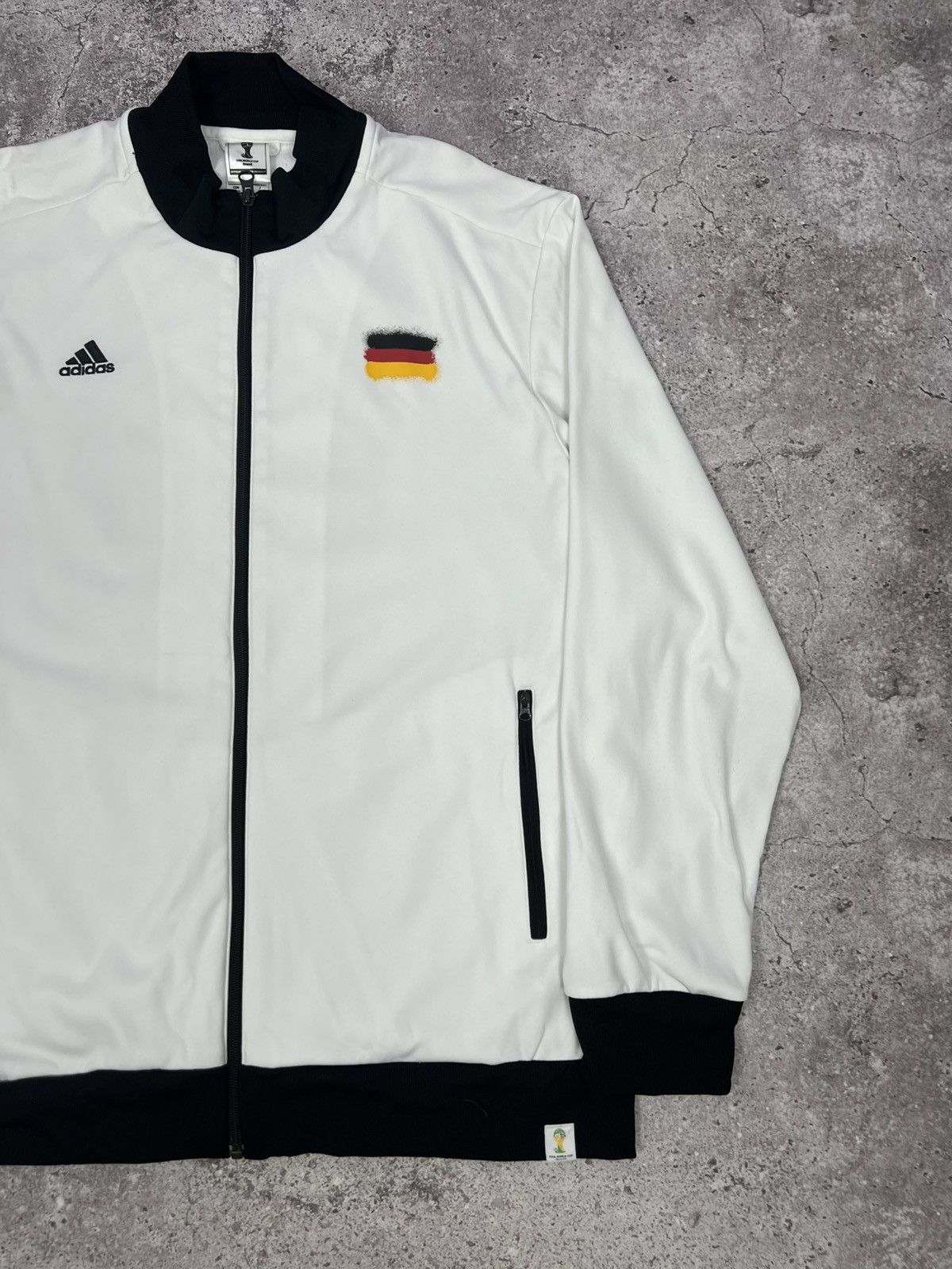 Adidas Adidas Germany FIFA World Cup Track Jacket Size US XL / EU 56 / 4 - 3 Thumbnail