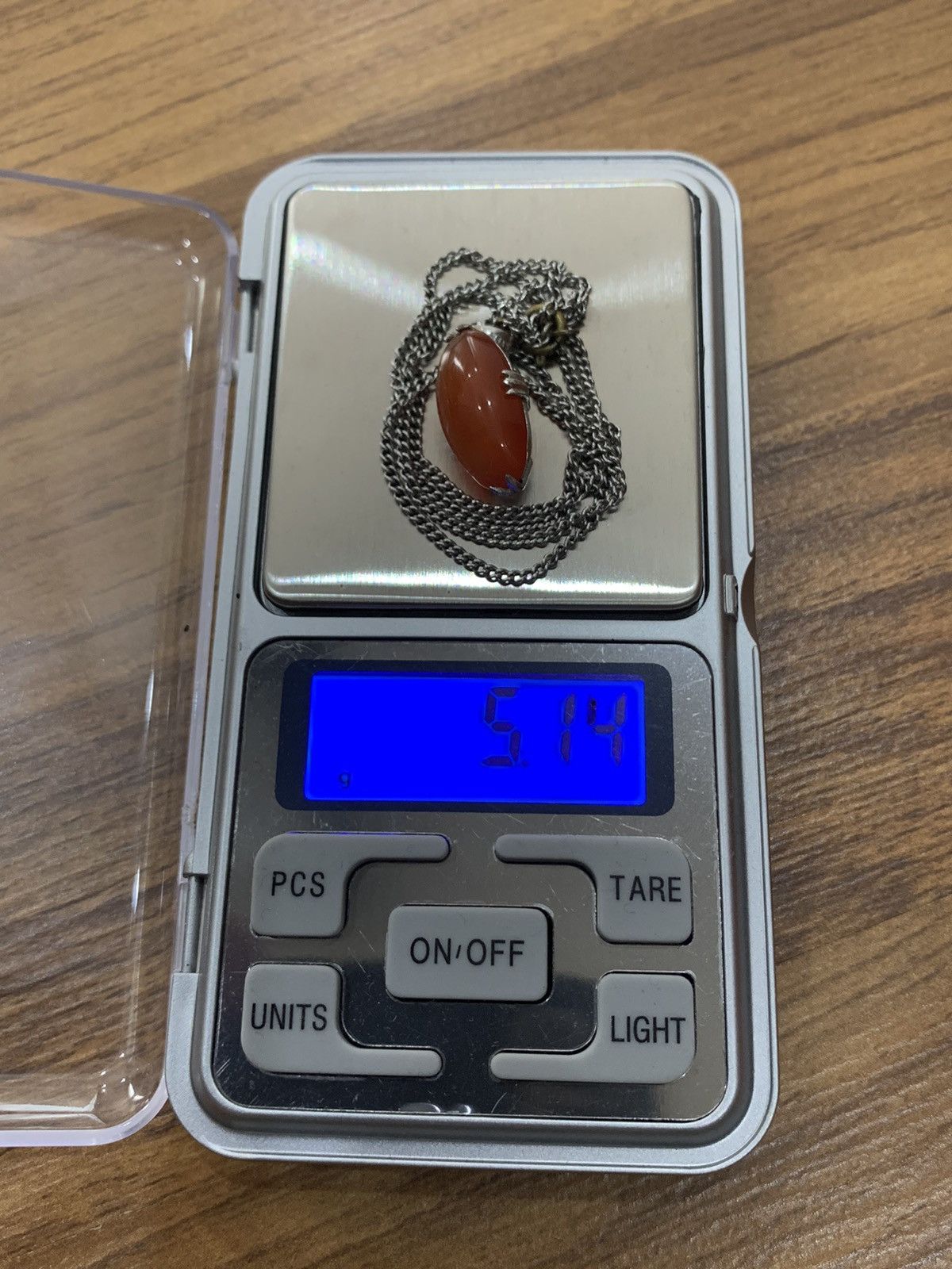 Vintage CARNELIAN PENDANT STERLING SILVER NECKLACE Size ONE SIZE - 6 Thumbnail