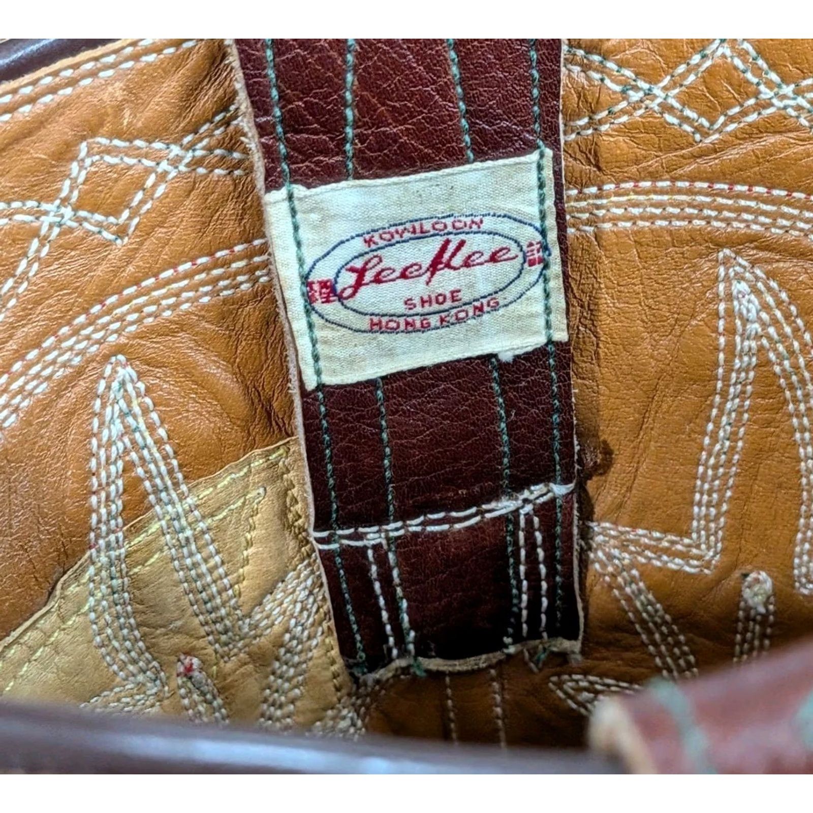 Vintage VINTAGE LeeKee Kowloon Boots Cowboy Western Leather Handmade Hong Kong Brown Size 10-11 Mens Size US 10 / EU 43 - 7 Thumbnail