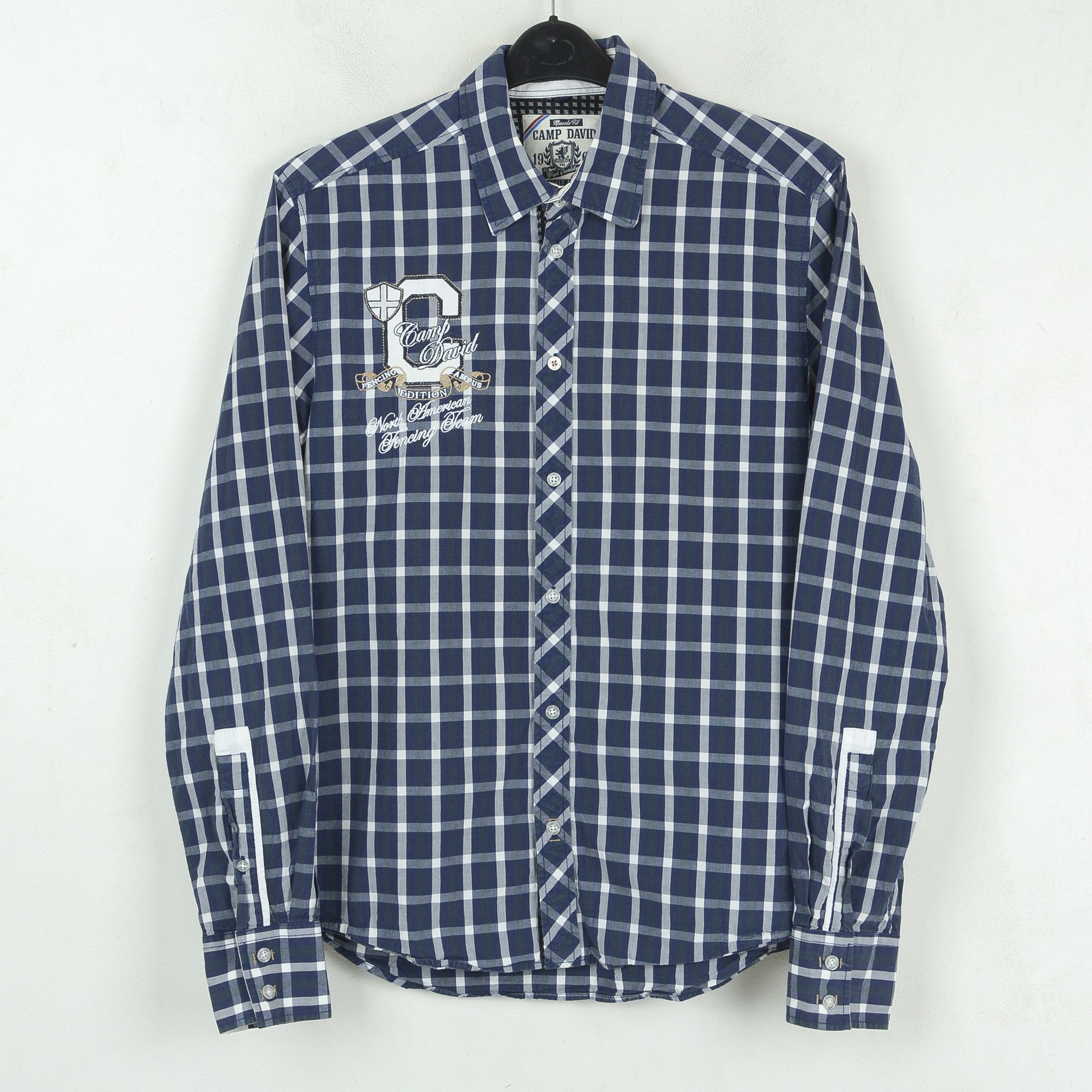 Camp David Men Shirt Muscle Fit High Quality Casual Button Cotton Check Size US L / EU 52-54 / 3 - 1 Thumbnail