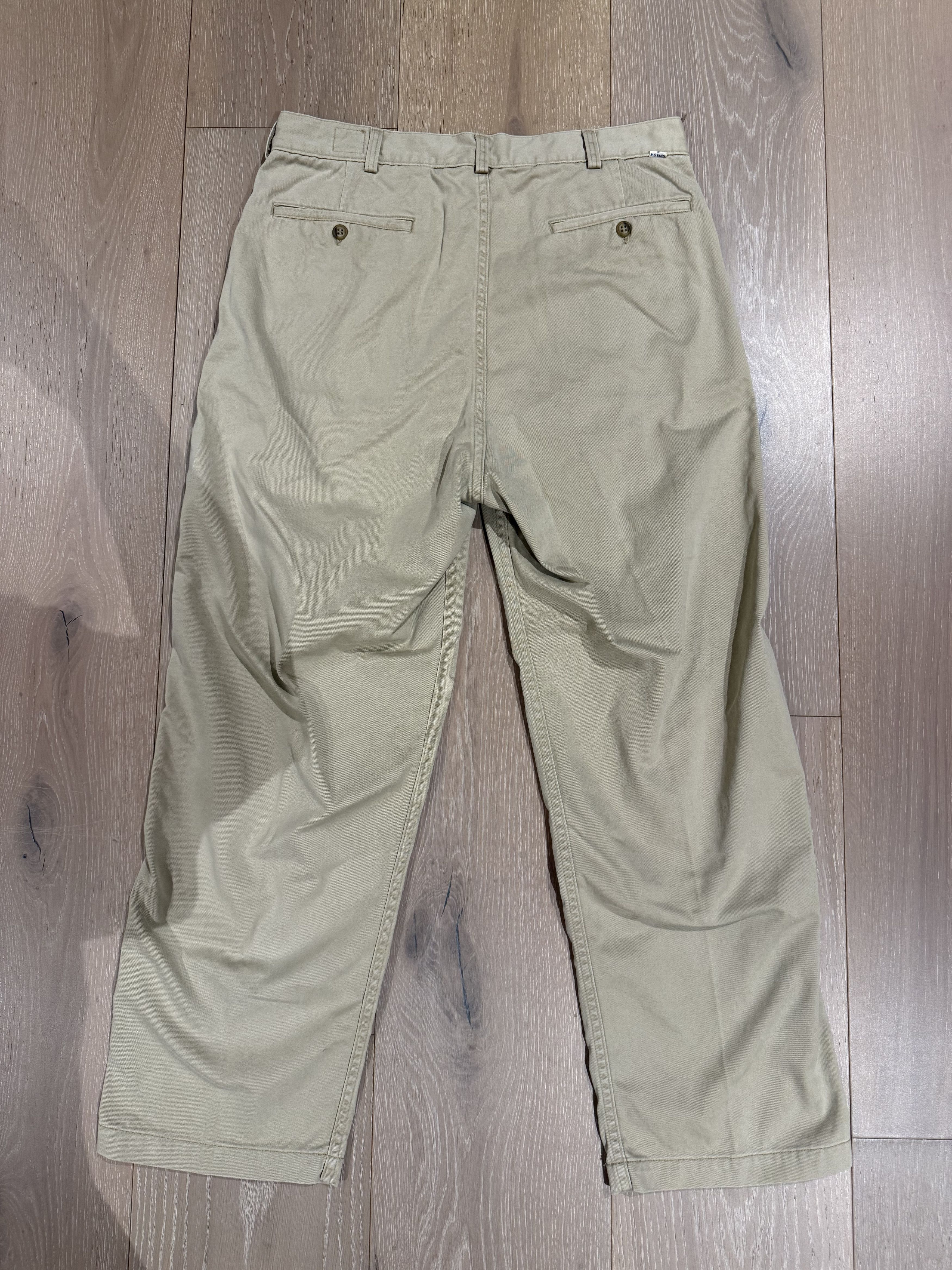 Orslow 💚 Orslow Two Tuck Wide Trousers Khaki Size 3 NEW Size US 33 - 10 Thumbnail