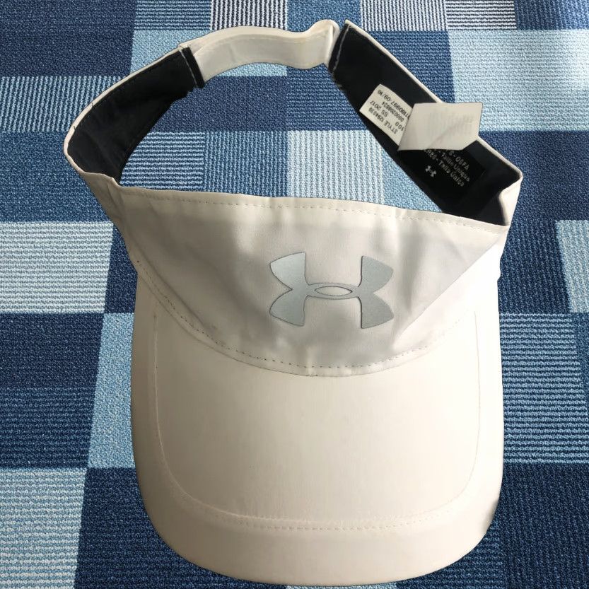 Under Armour Under Armour Visor Women's White Gray UA Logo Tennis Hat OSFM One Size Fits Most Size ONE SIZE - 1 Thumbnail