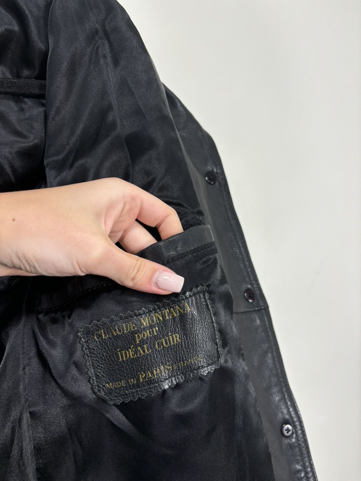 Claude Montana Vintage Claude Montana Ideal Cuir Women’s Leather Jacket Size M / US 6-8 / IT 42-44 - 12 Thumbnail