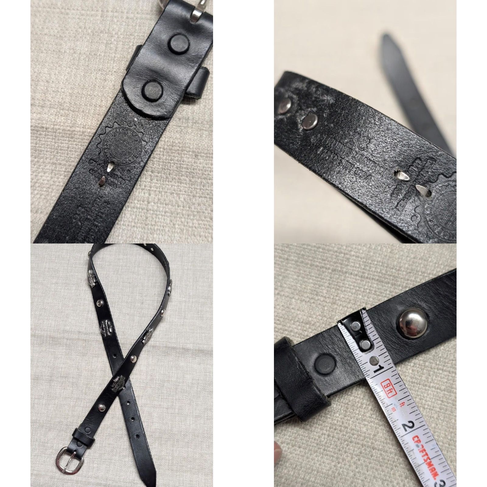 Harley Davidson VINTAGE Harley-Davidson belt Studded leather 28-30 Mens Western Belt Black 28-30 Men's 28-30 Harley-Davidson Belt Mens Western Belt Size 30 - 8 Thumbnail