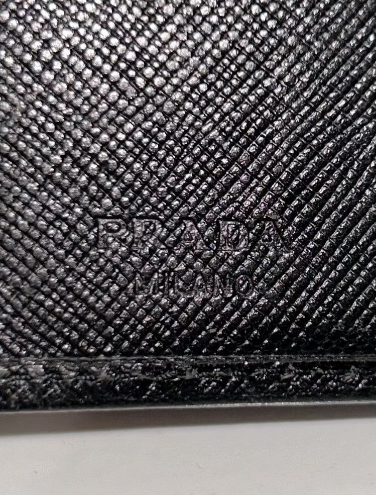 Prada Prada Black Saffiano Leather Wallet (missing clamp) Size ONE SIZE - 7 Thumbnail