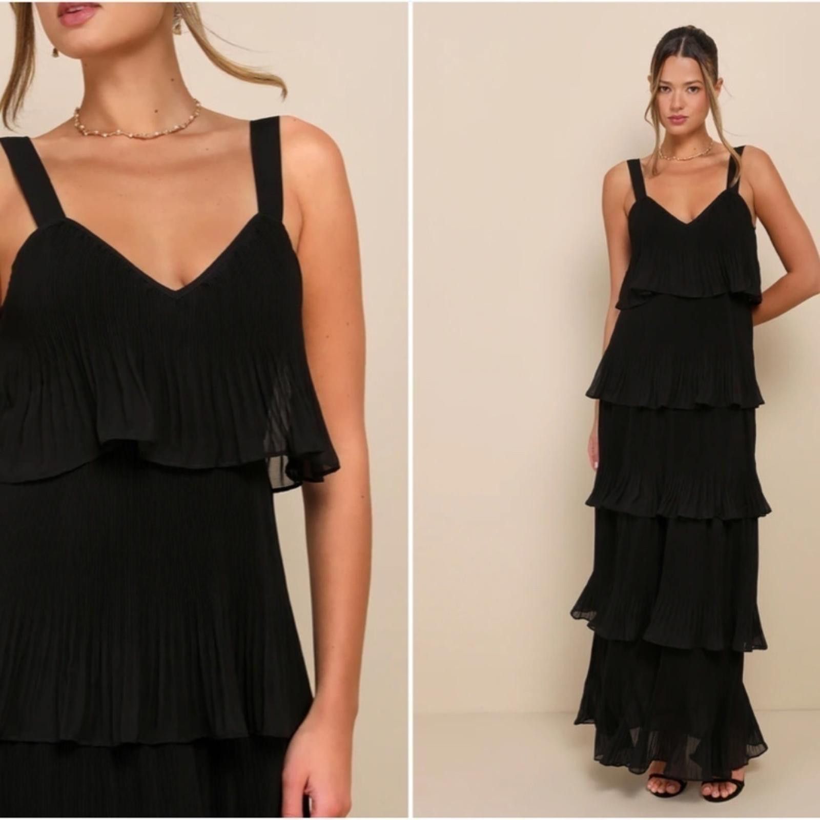 Lulus LULU's Prom Wedding Bridesmaid Tiered Ruffles BohoMaxi Size L / US 10 / IT 46 - 1 Thumbnail