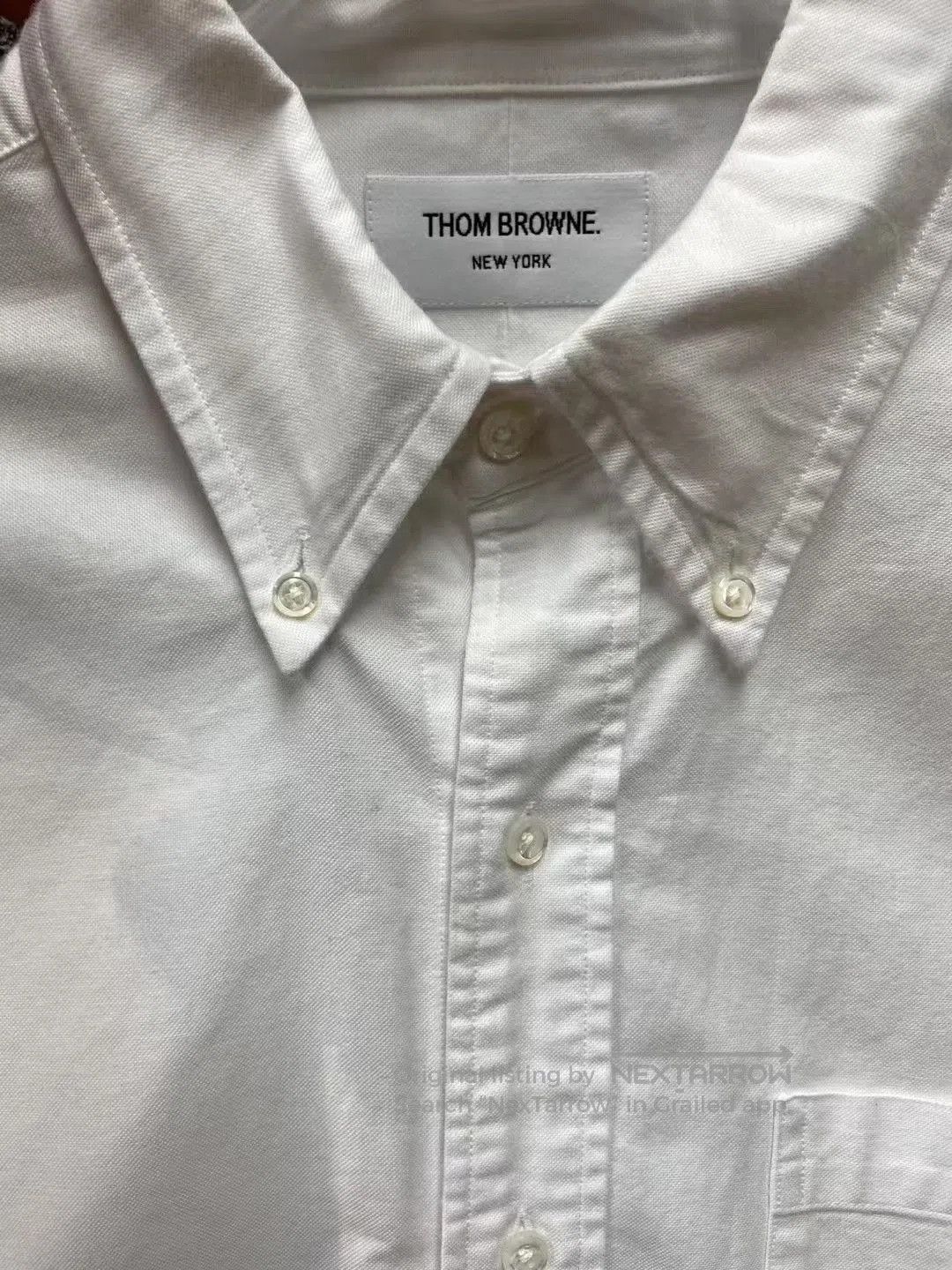 Thom Browne Thom Browne White Classic Armband Stripe Shirt. Size US XL / EU 56 / 4 - 3 Thumbnail
