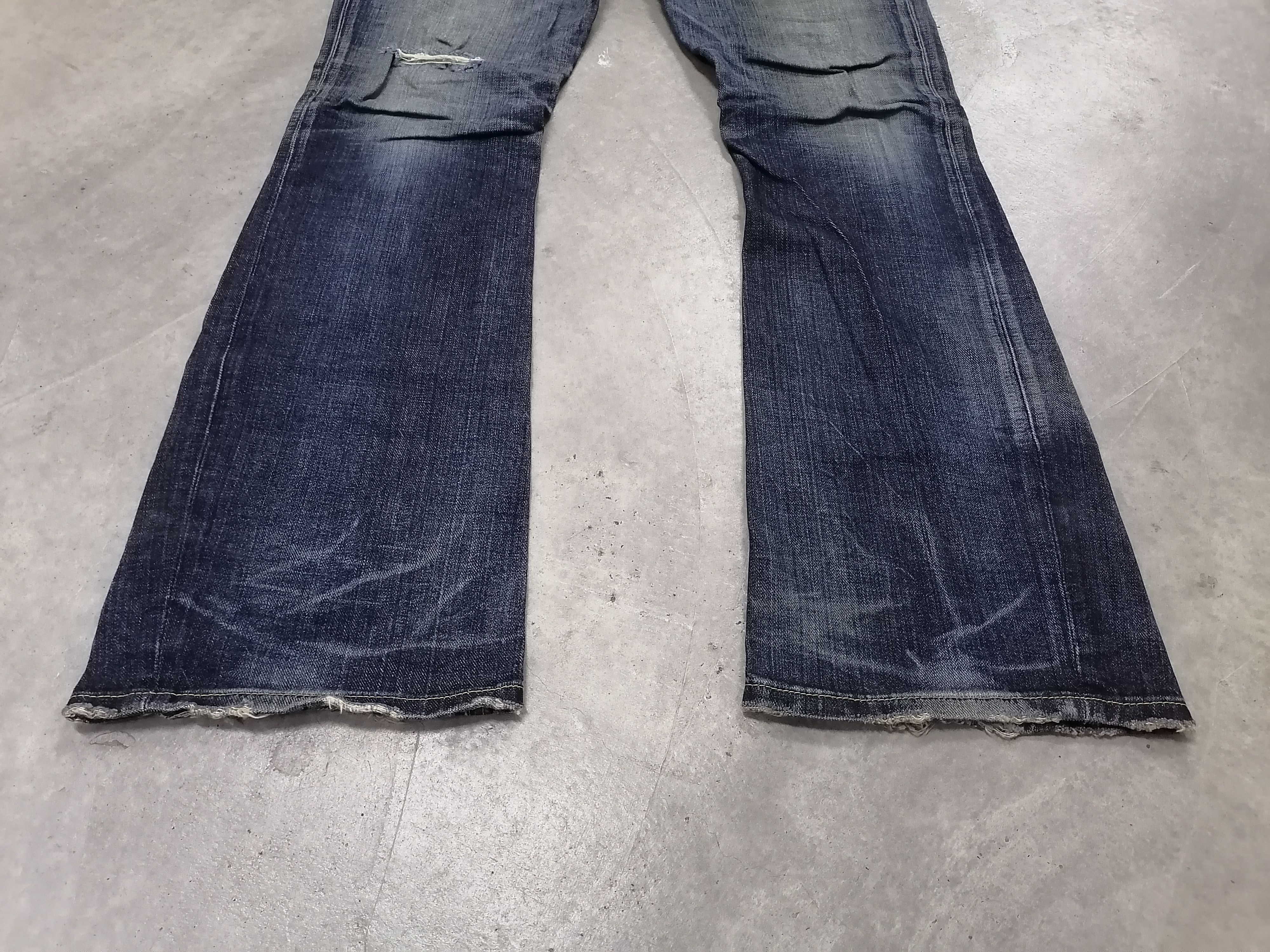 Lee × Takeo Kikuchi Flare Jeans Lee x Takio Kikuchi Distressed Denim Pants Size US 33 - 3 Thumbnail