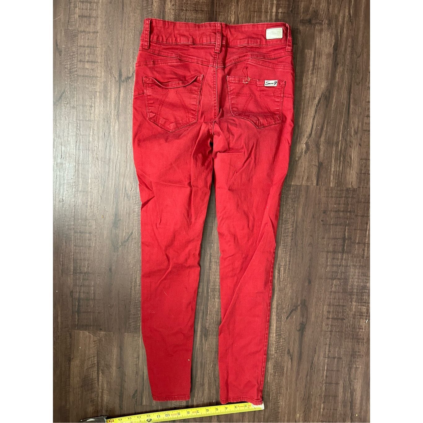 7 For All Mankind 7 For All Mankind High-Rise Ankle Skinny Jeans in Bril Red, Size 27" / US 4 / IT 40 - 9 Thumbnail
