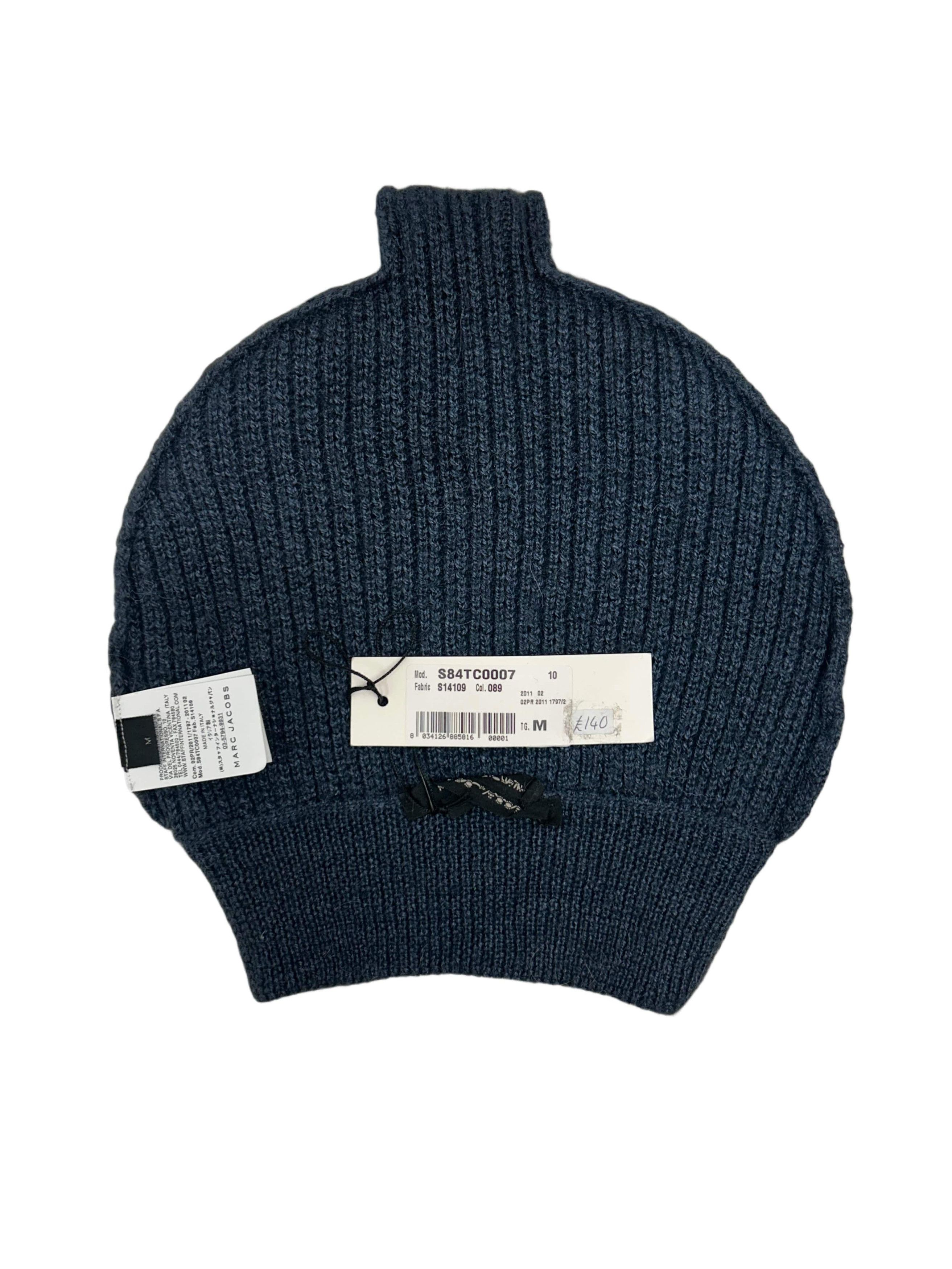 Marc Jacobs Marc Jacobs Bottle Blue Ribbed Wool Beanie Size 32 - 5 Thumbnail