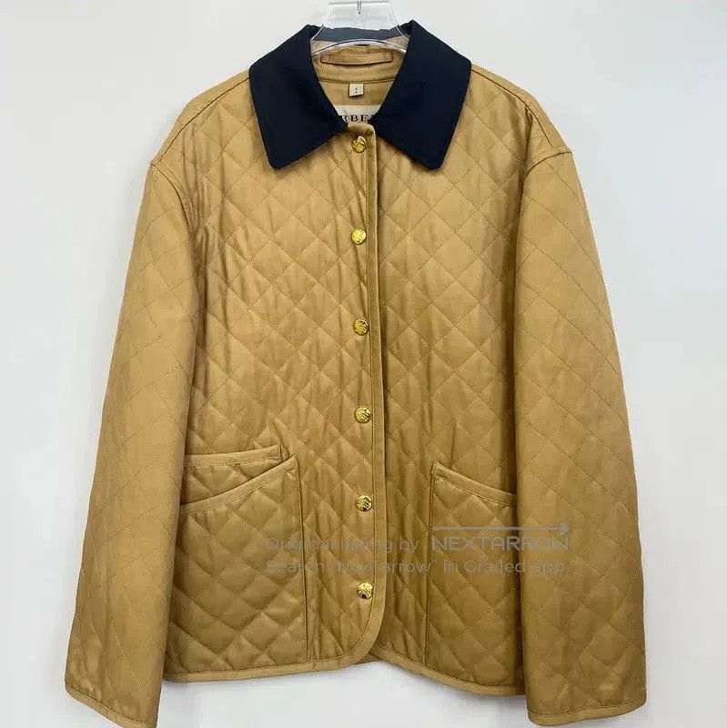 Burberry Burberry Beige Cotton Quilted Jacket for Women. Size S / US 4 / IT 40 - 1 Thumbnail