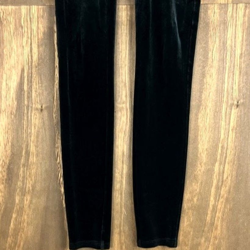 Spanx Spanx Black Velvet Leggings Slim Skinny High Rise Pull On Small Womens Pants 28in Inseam Stretch Tight Size 28" / US 6 / IT 42 - 3 Thumbnail