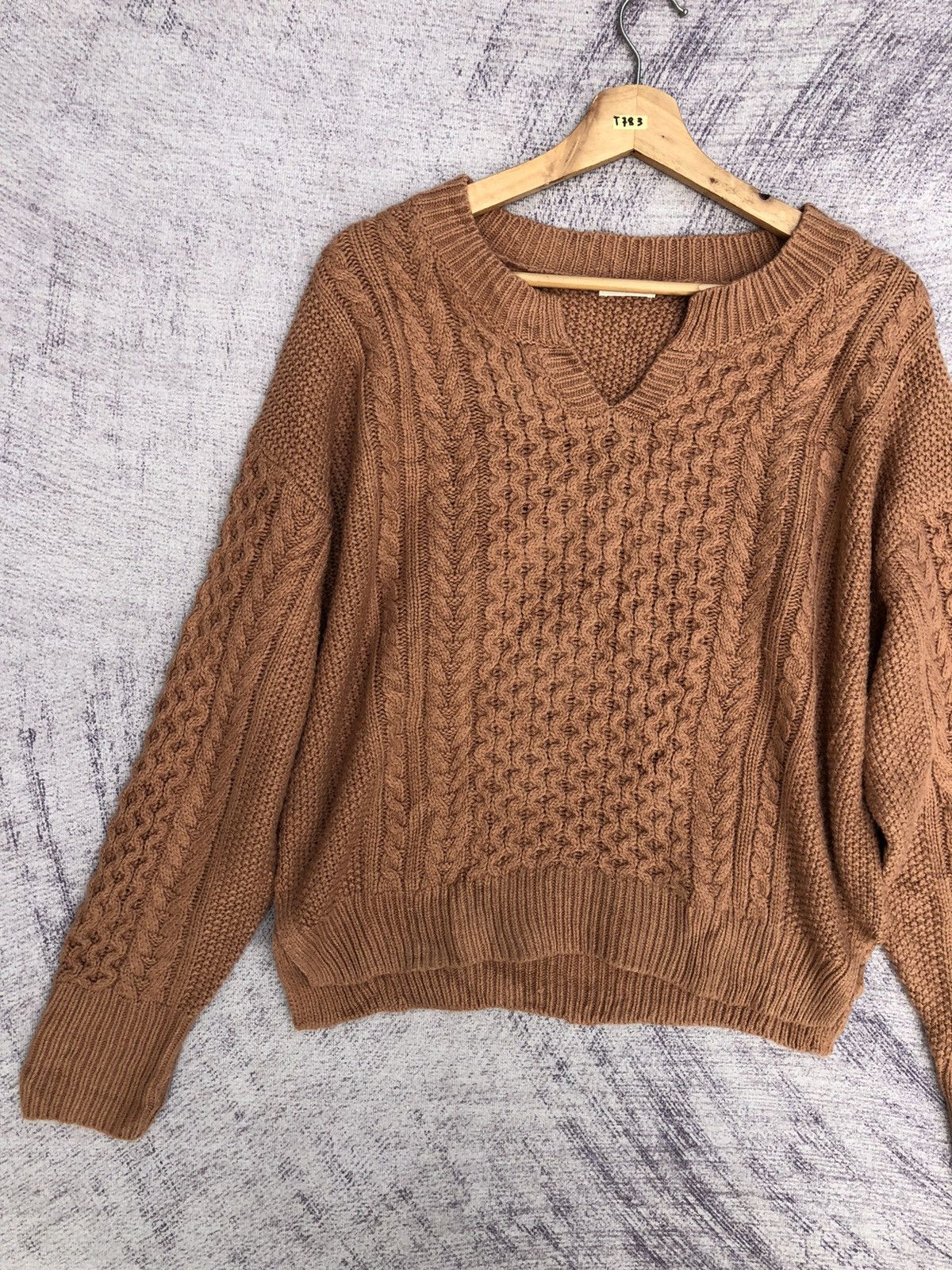 20471120 × Vintage 🔴Japanese Knitsweater Pureknit Memeri/Jumper Like Crop Top Size US XL / EU 56 / 4 - 3 Thumbnail
