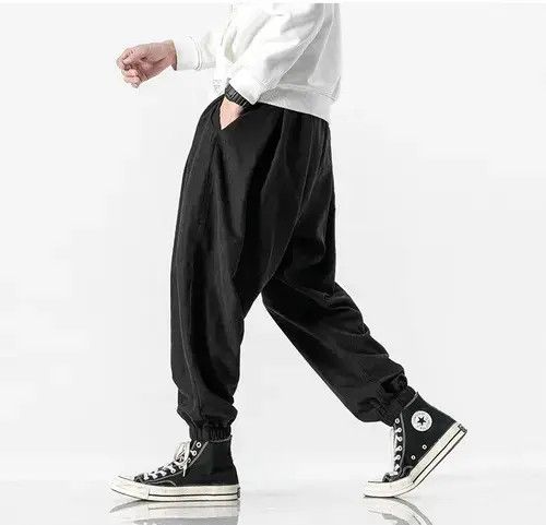 Japanese Brand Men's Black Pants Hip Hop Streetwear Size US 32 / EU 48 - 4 Thumbnail