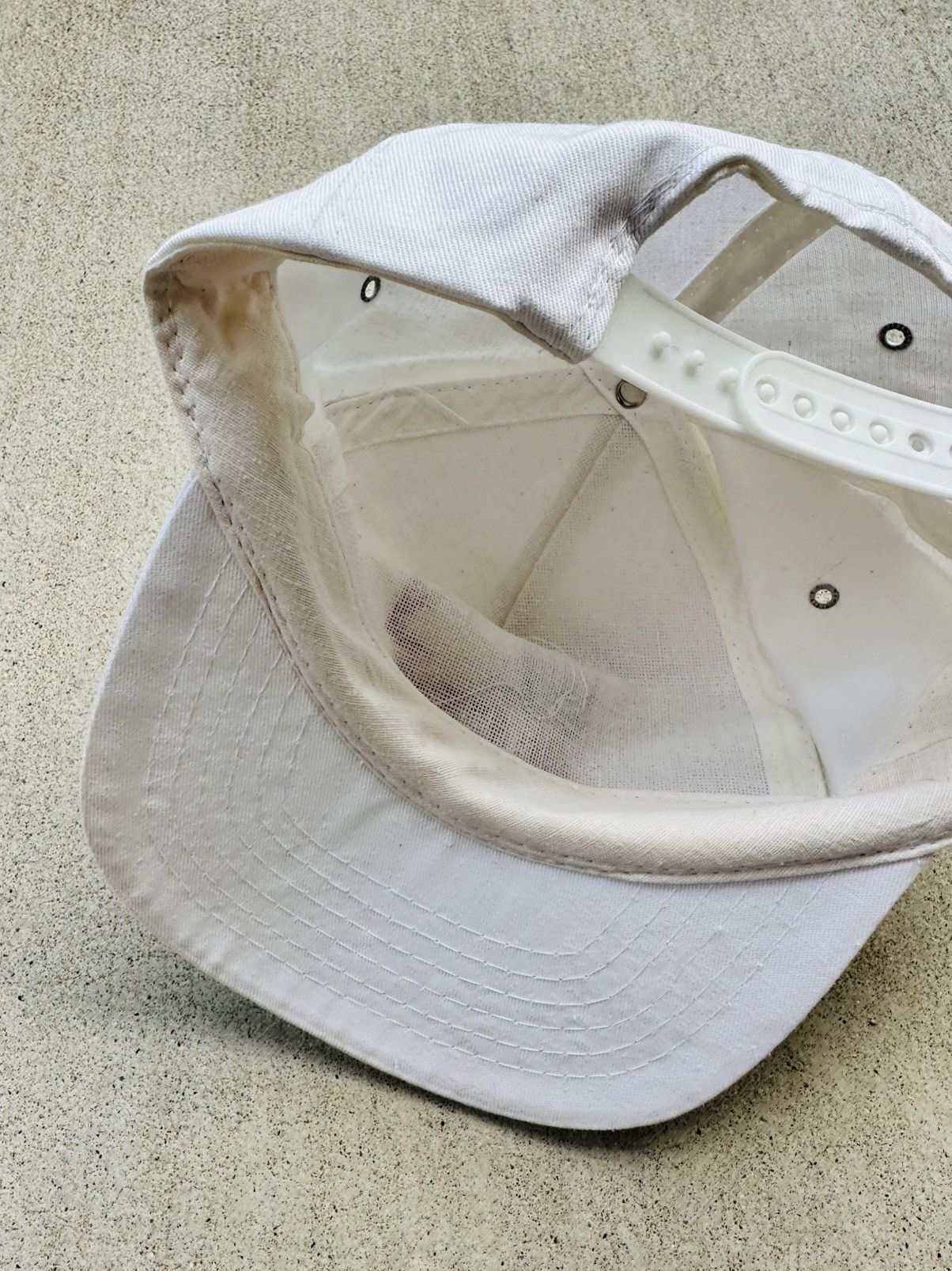 MLB × Vintage Vintage CBS MLB Baseball SnapBack Hat 80s White Adjustable Size ONE SIZE - 4 Thumbnail