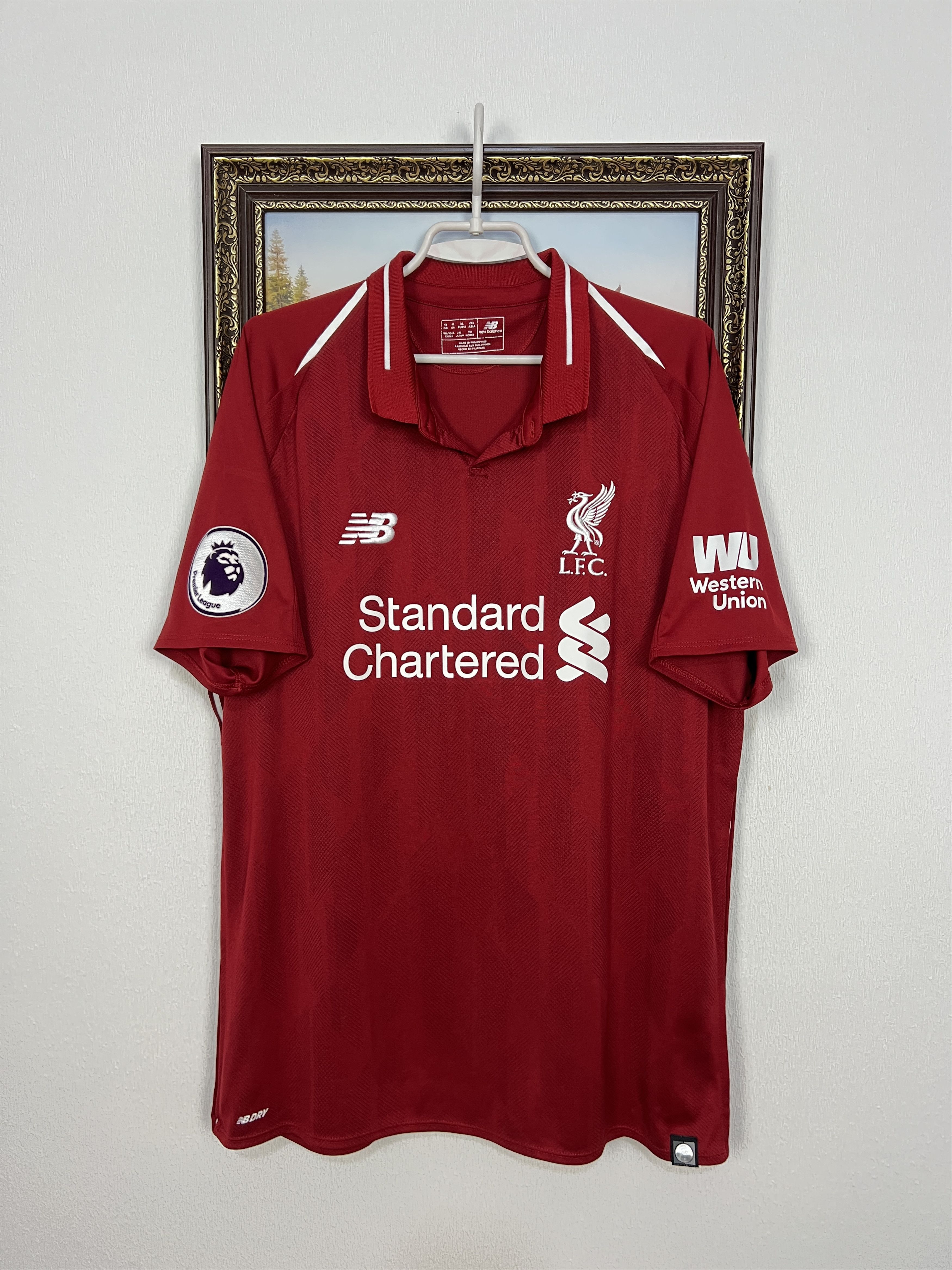 New Balance Liverpool Home football shirt 2018 Soccer #11 Salah Jersey Size US XL / EU 56 / 4 - 1 Thumbnail