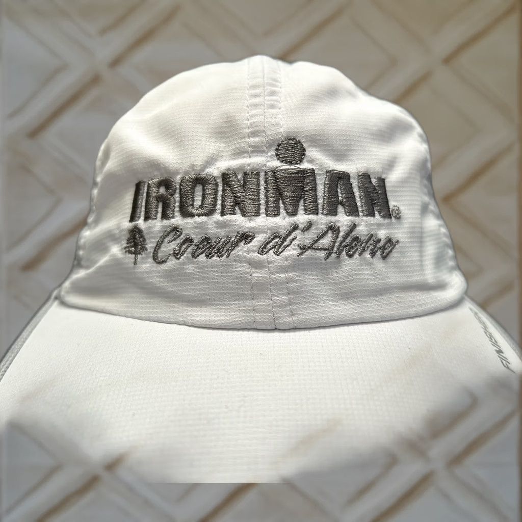 Ford Ironman Ford Finisher Hat Coeur d'Alene Idaho White Headsweats Men Adjustable Size White Hat Size ONE SIZE - 1 Thumbnail