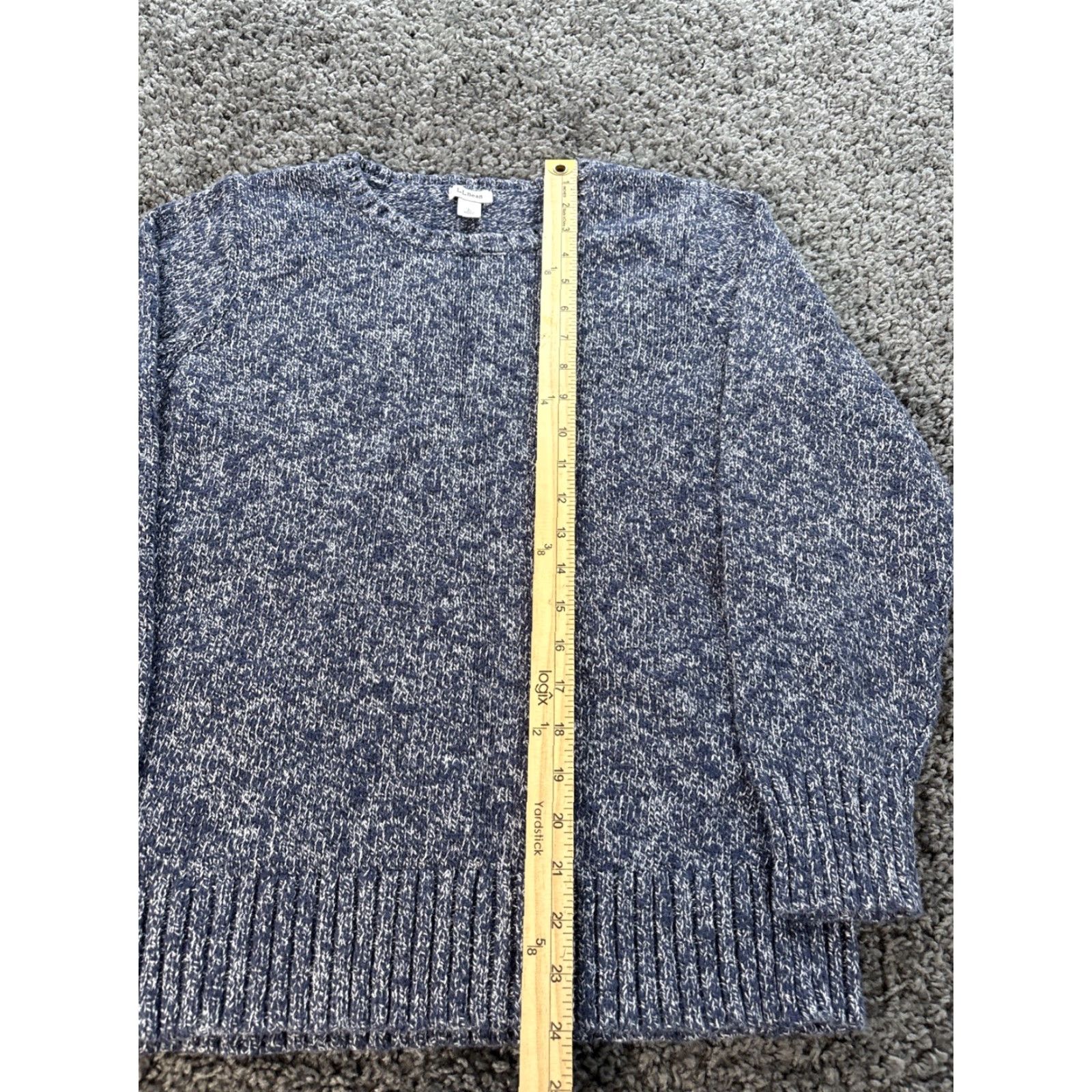 Vintage VINTAGE L.L. Bean Sweater Womens Large Blue Knit Crewneck Pullover Cotton 501067 Ladies Crew Neck Long Sleeve Women Turtleneck? Size L / US 10 / IT 46 - 2 Thumbnail