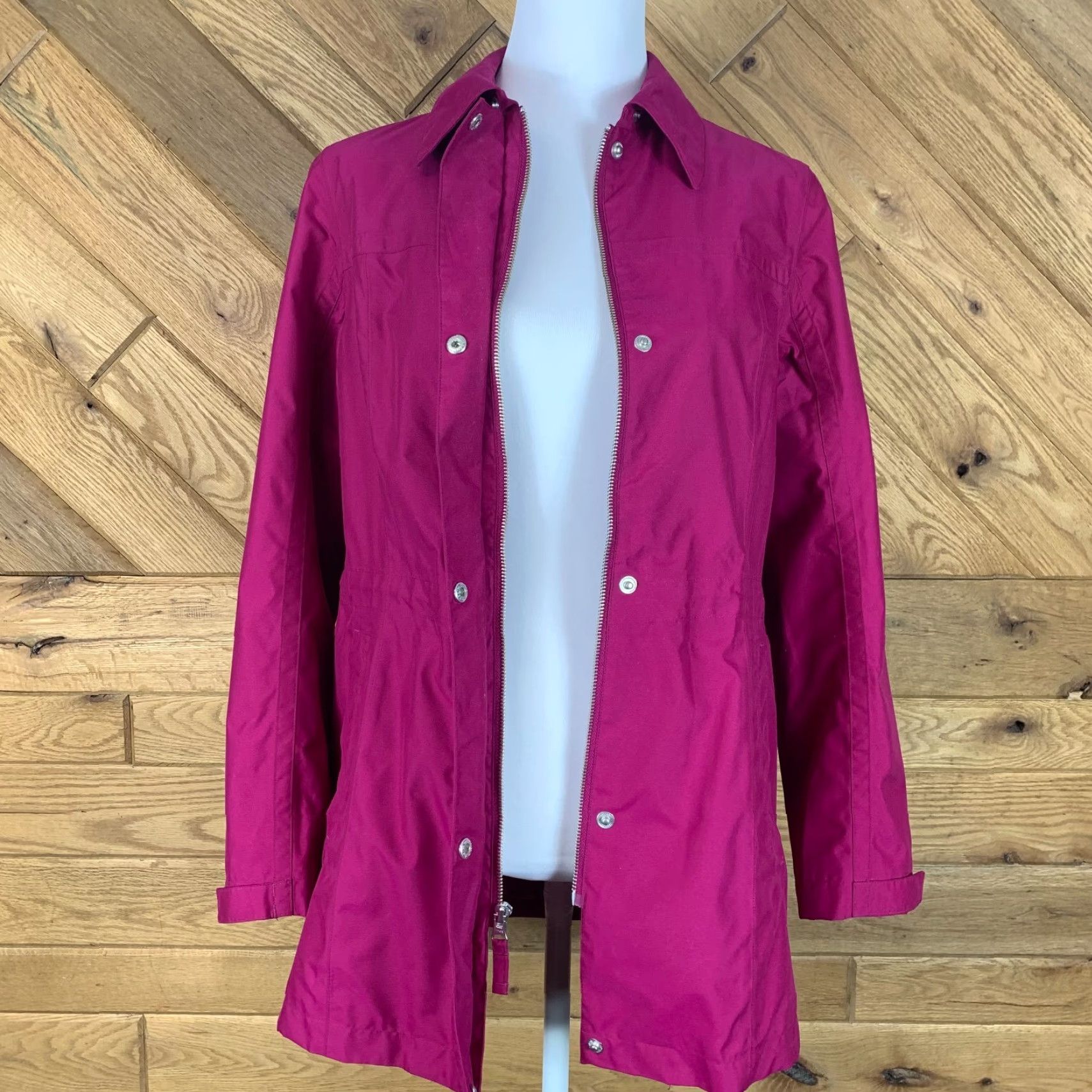 Pinko Lands Ends Womens Jacket Long Sleeve Pink Size S Full Zip Snap Closure Casual Regular Fit Mens Womens Girls? Size S / US 4 / IT 40 - 2 Thumbnail